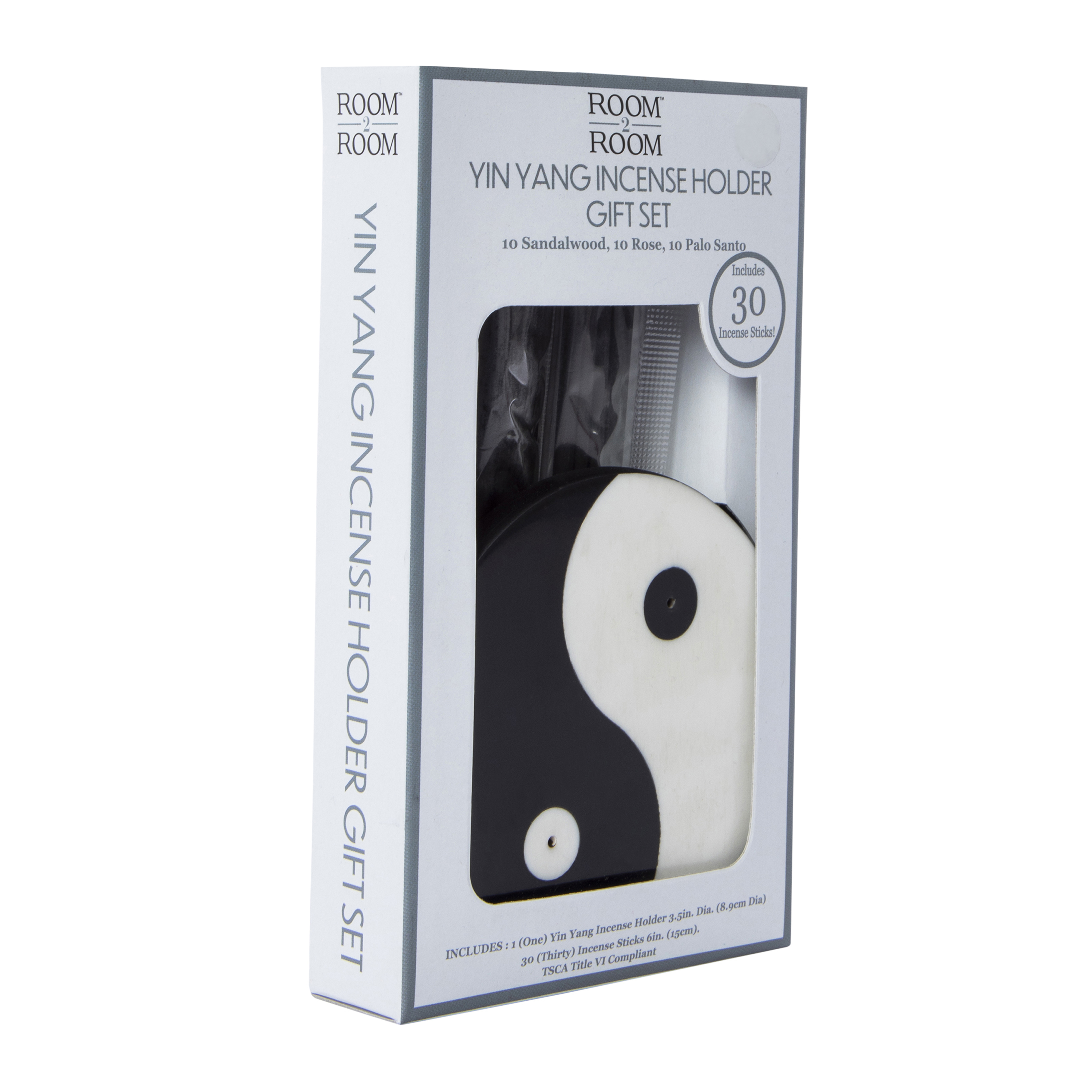 Yin Yang Incense Holder Gift Set With 30 Incense Sticks