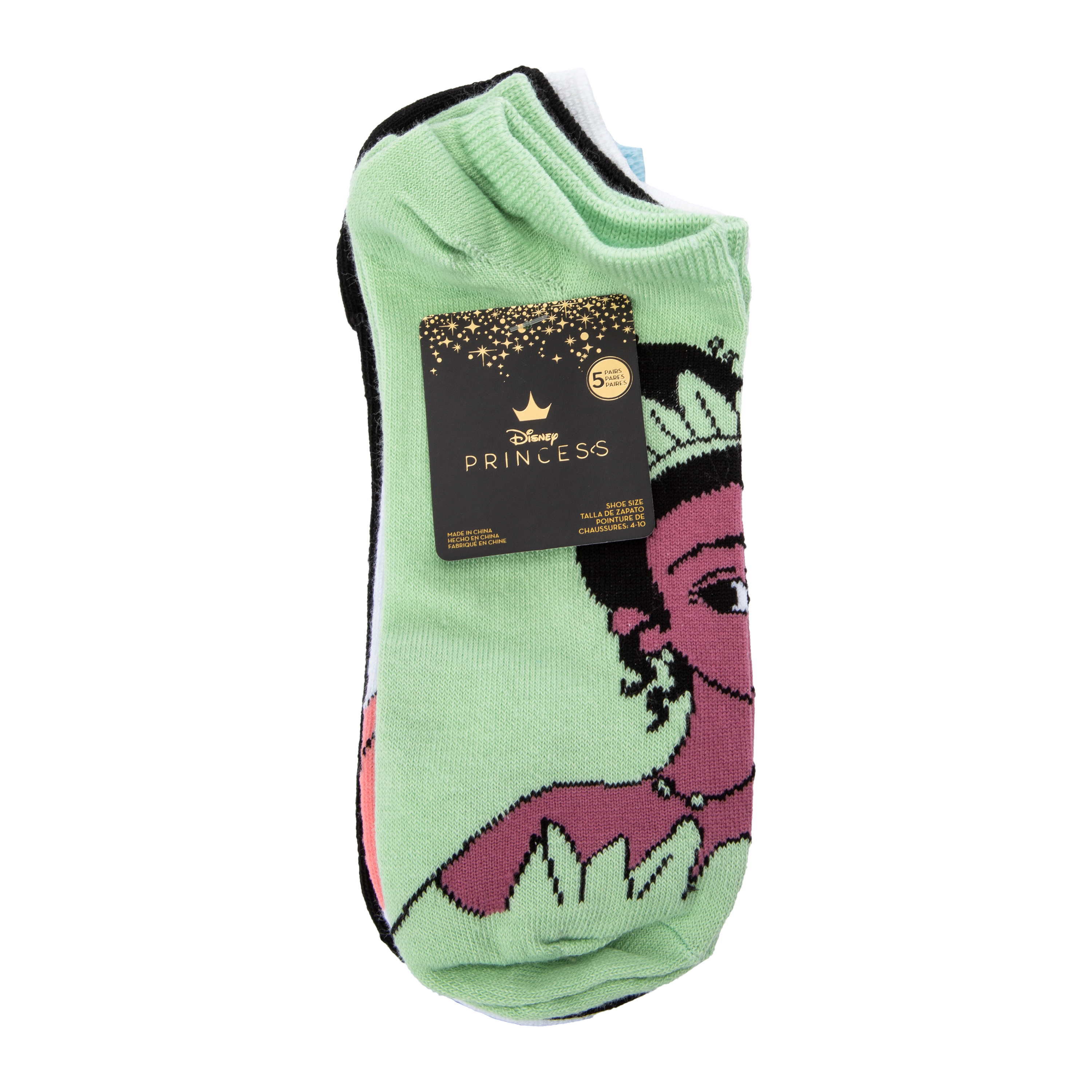 Disney Princess Ladies Low-Cut Socks 5-Pack