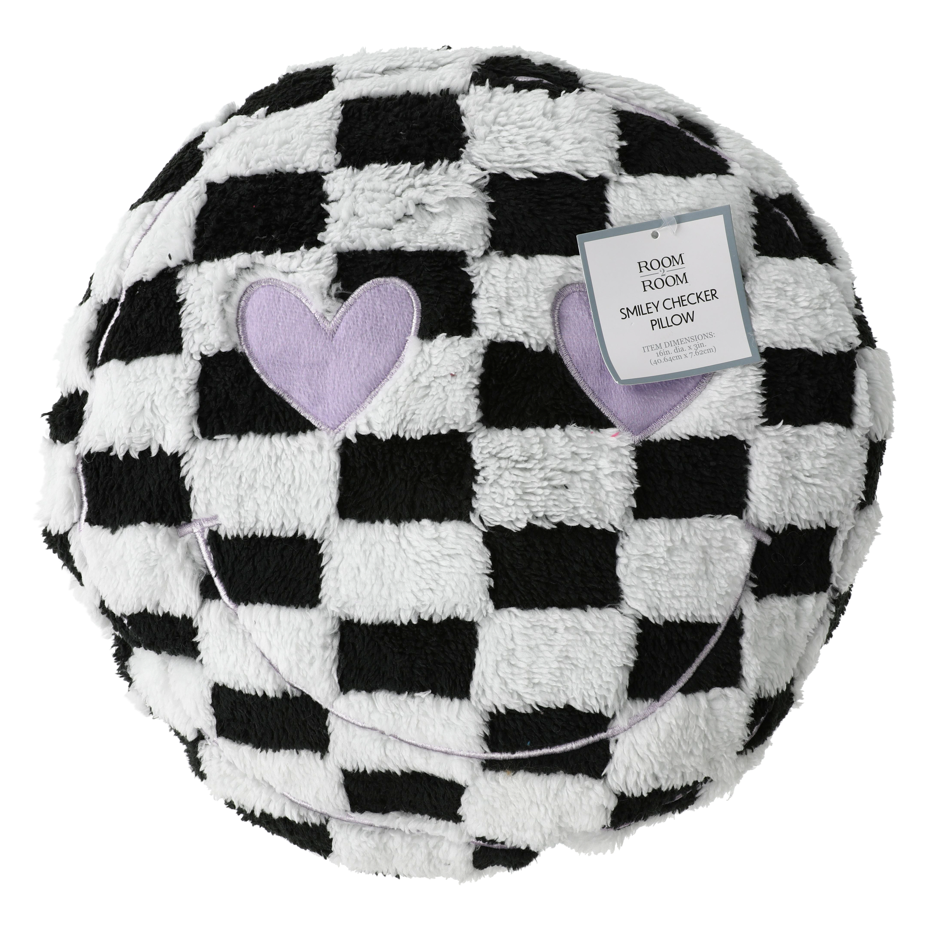 Plush Happy Face Pillow 16in