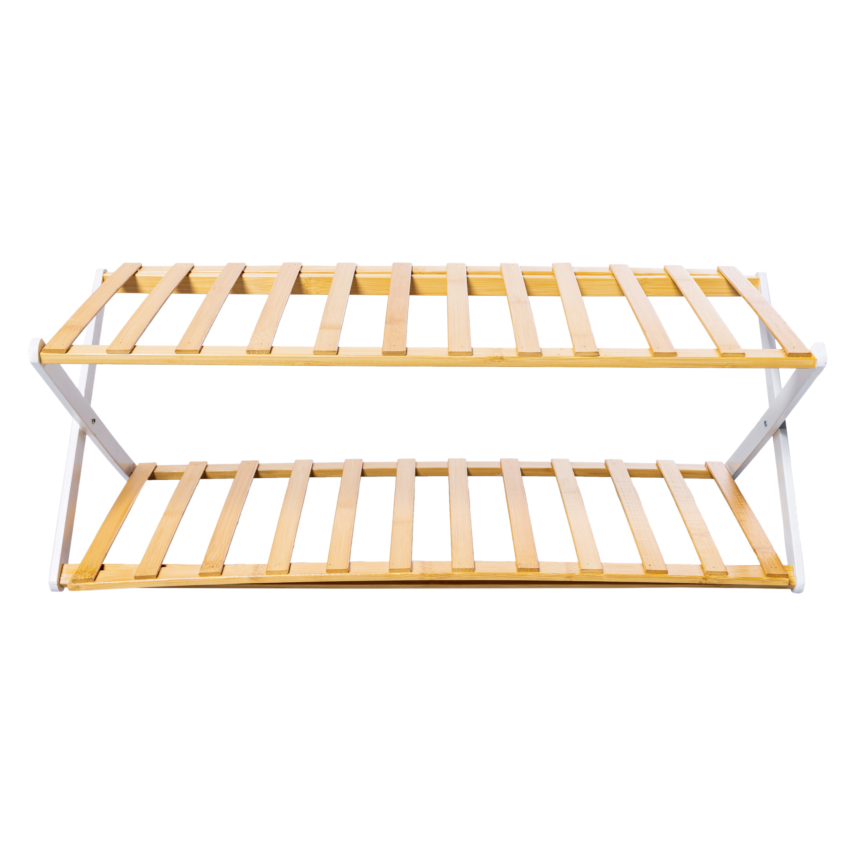 2-Tier Bamboo Shoe Rack