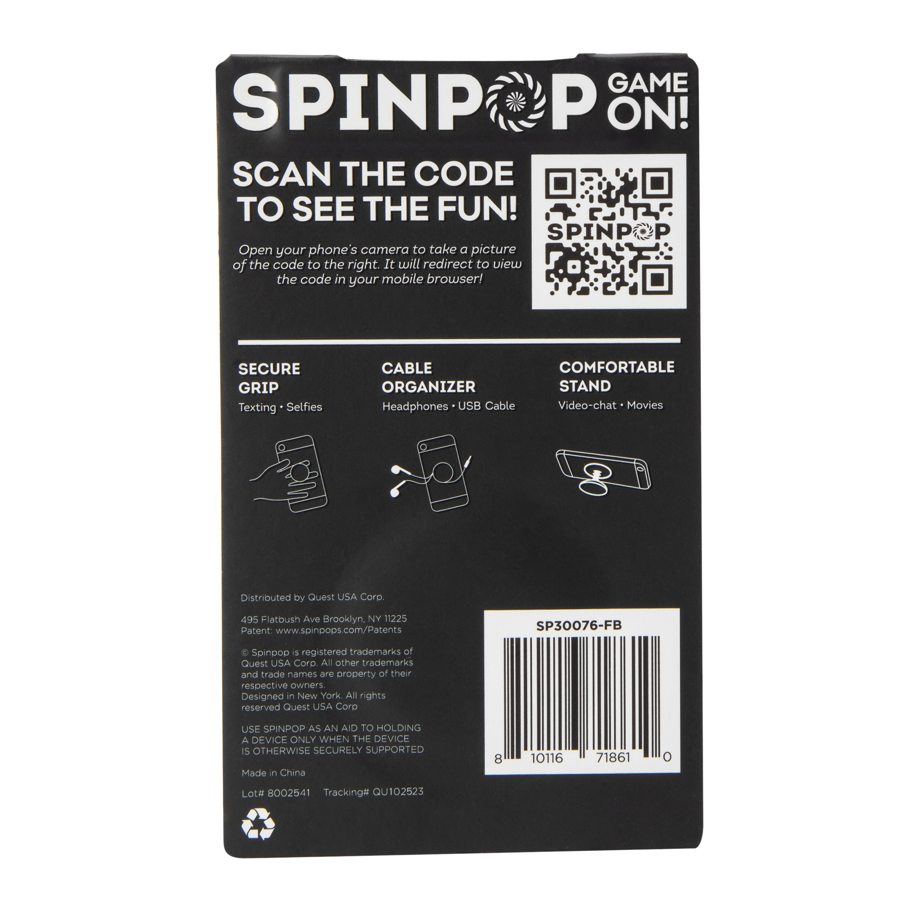 SpinPop Game On! Phone Holder