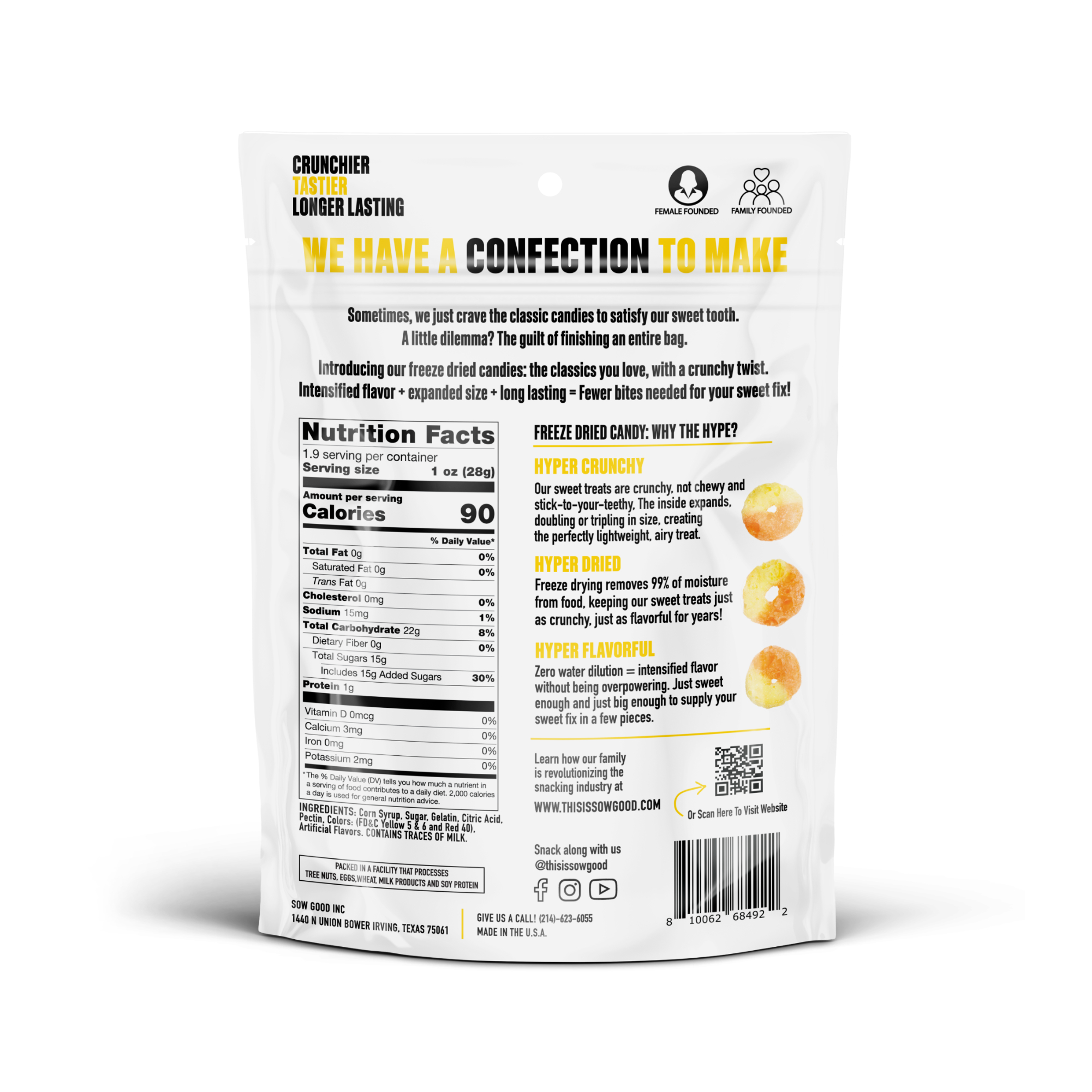 Sow Good™ Freeze Dried Peach Perfect Candy 1.9oz