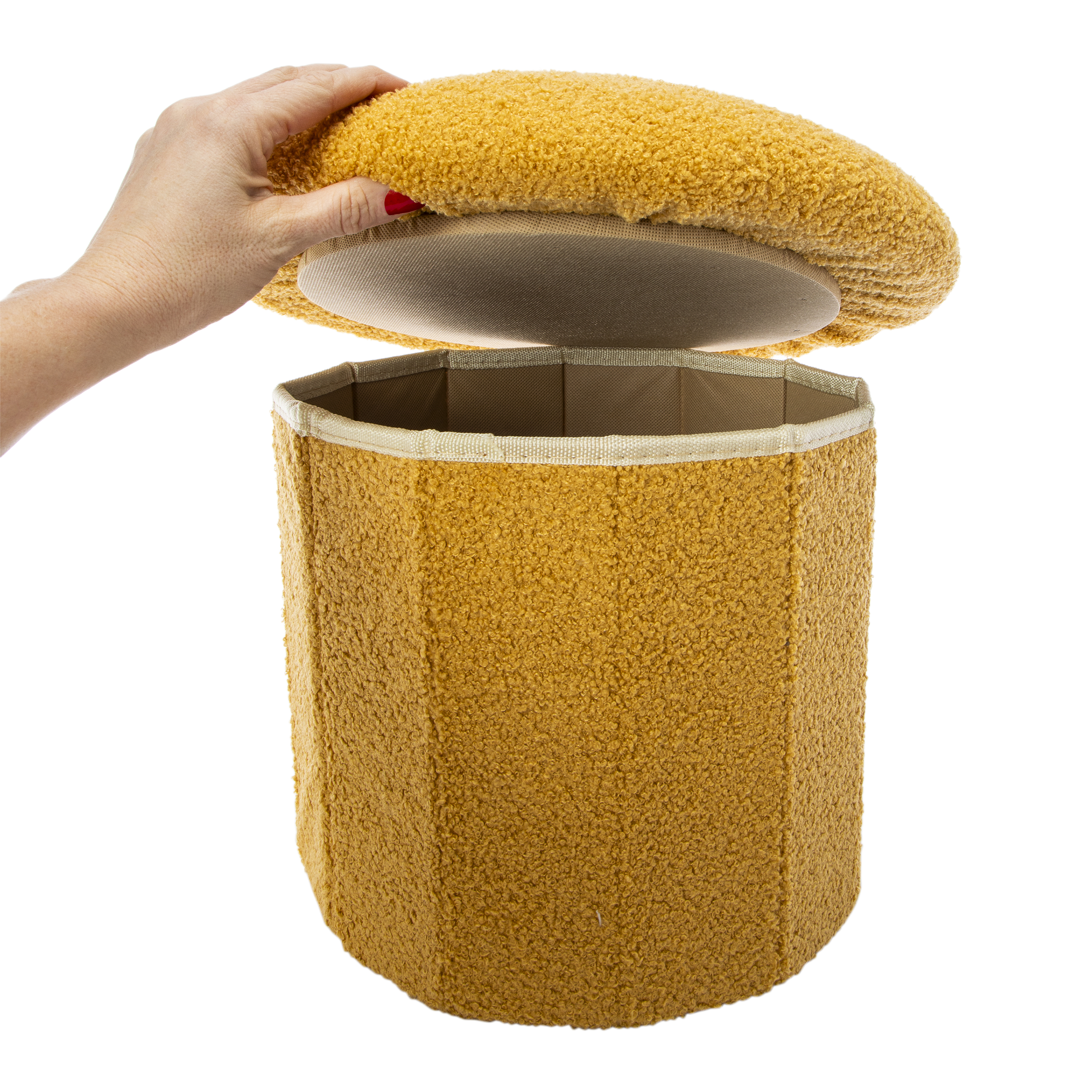 Collapsible Mushroom Storage Ottoman 15in x 13in