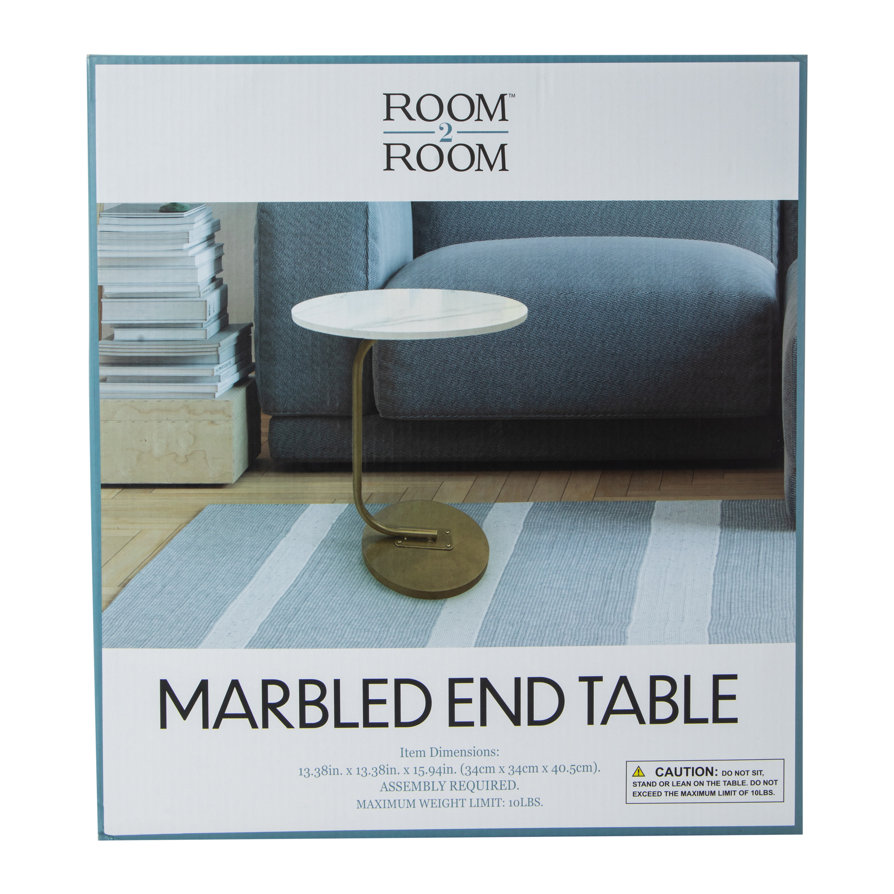 Marble End Table 13.38in x 13.38in
