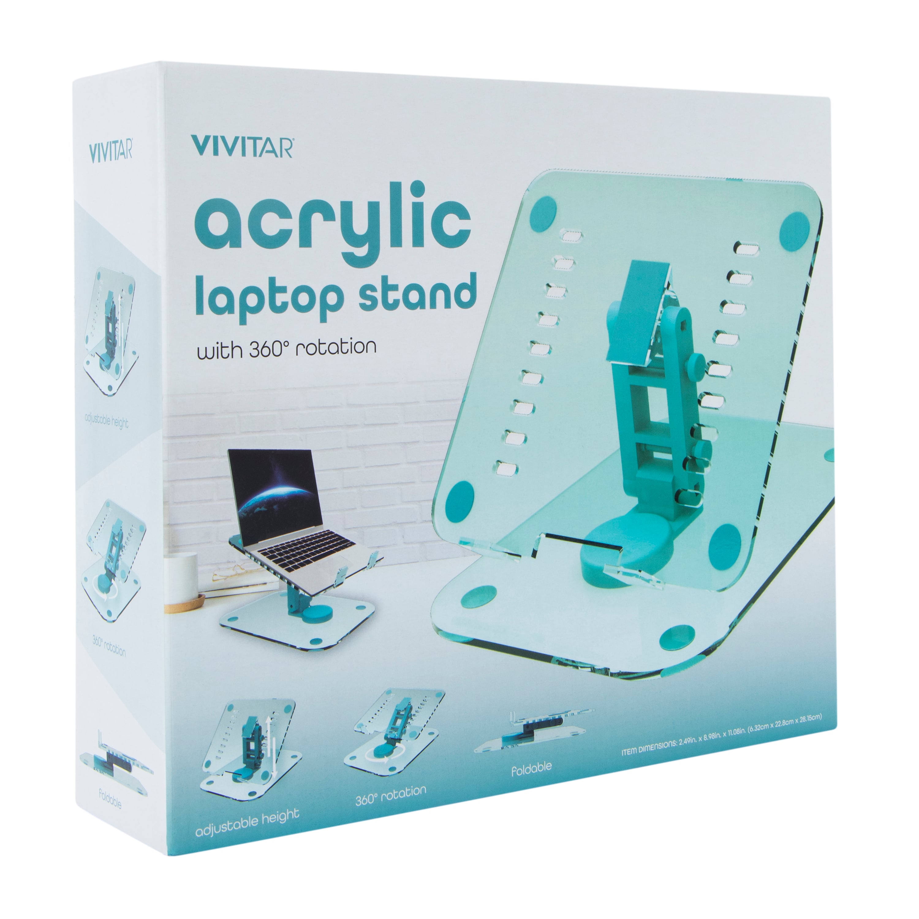 Acrylic Laptop Stand With 360 Rotation