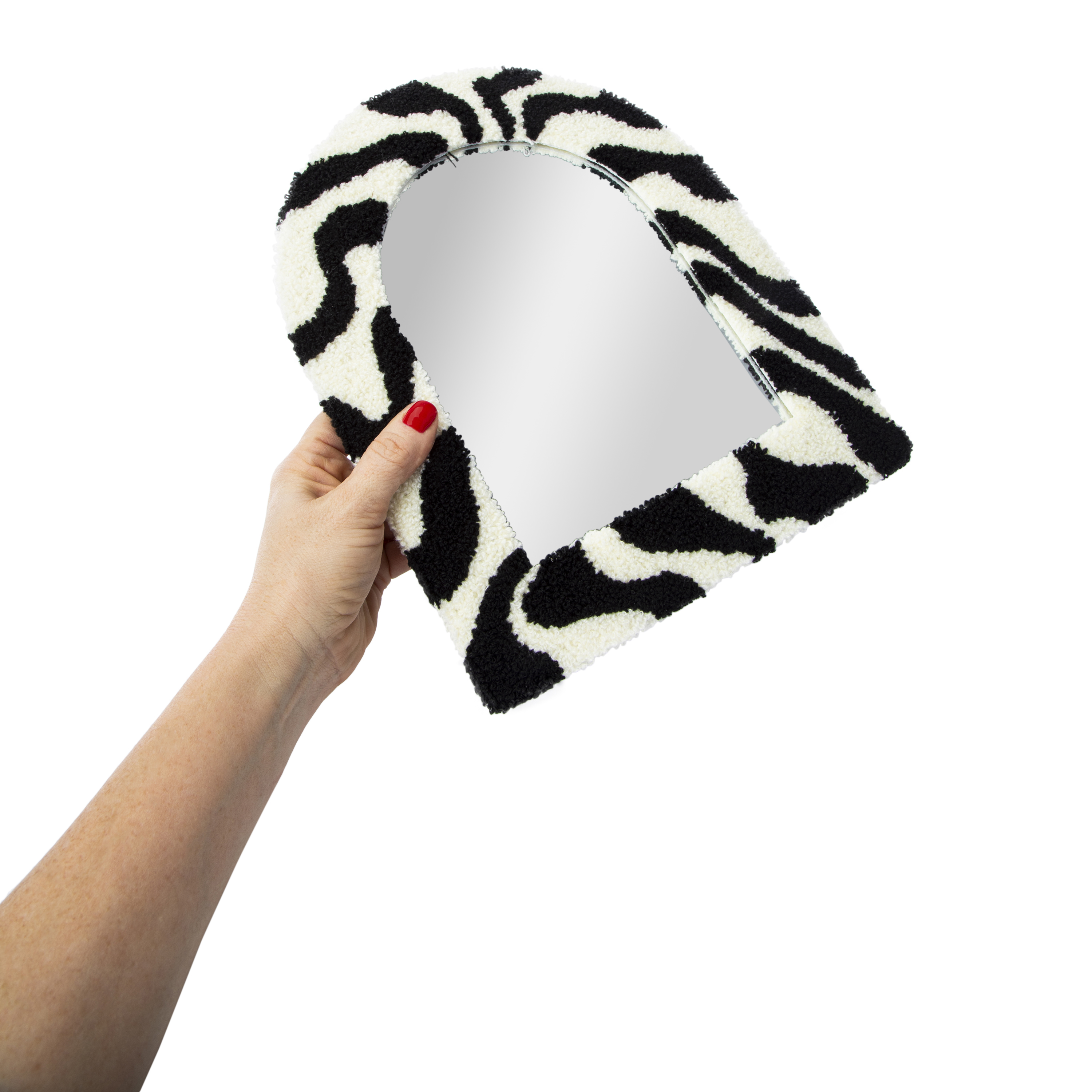 Floral Tufted Mirror 10in x 12in