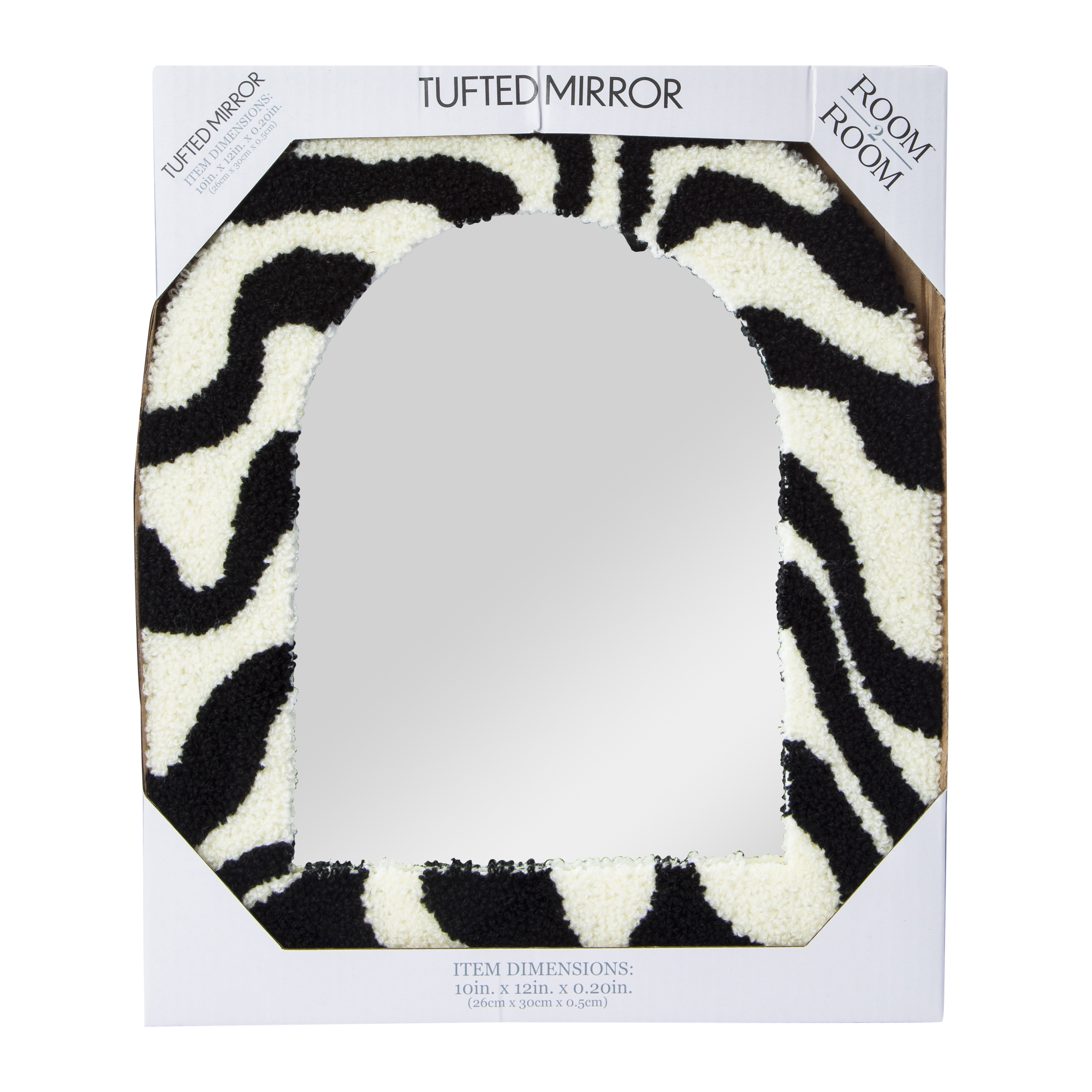Floral Tufted Mirror 10in x 12in
