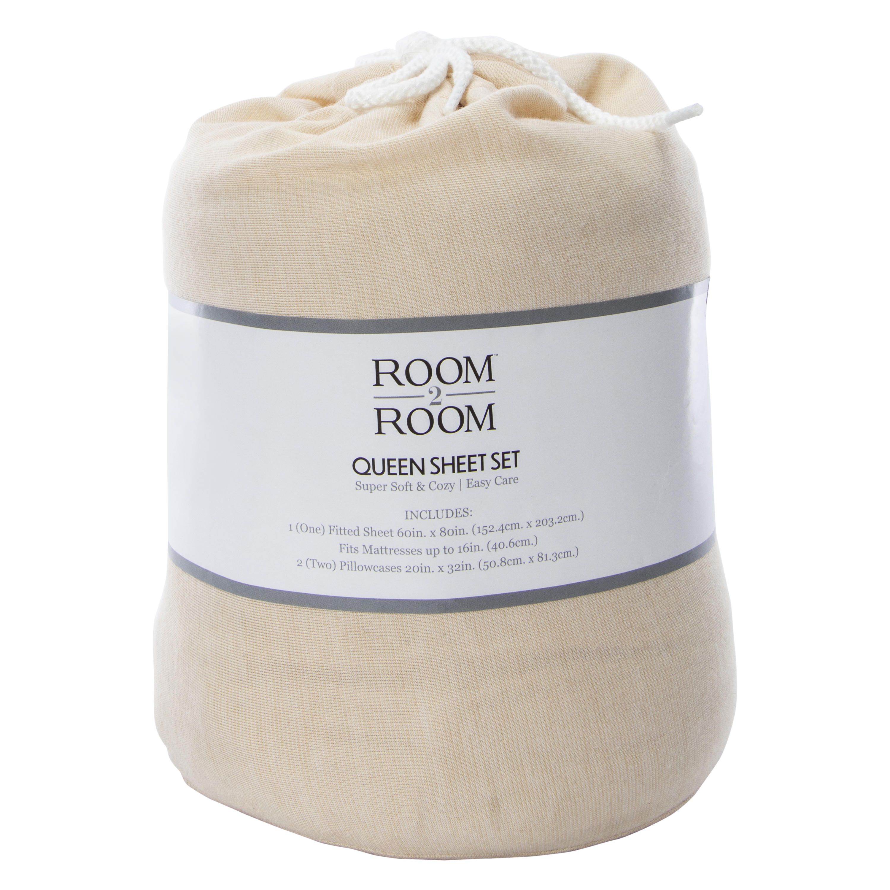 Queen Fitted Sheet & 2 Pillowcases Set