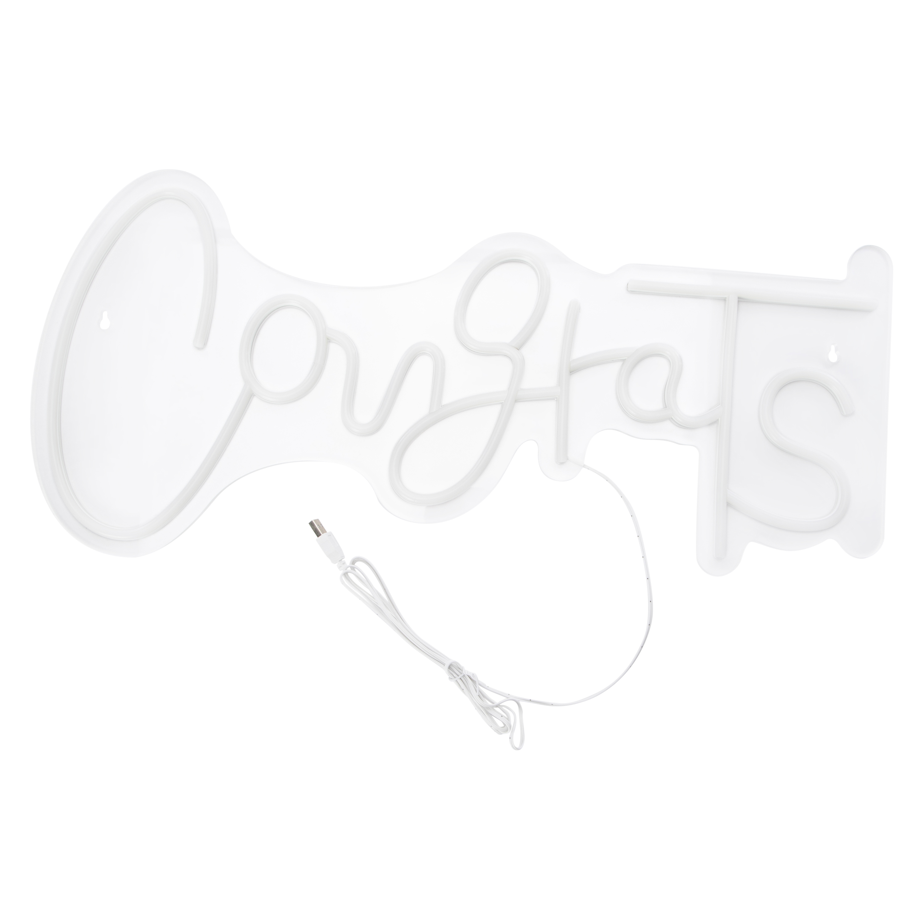 Congrats Neon LED Light 24in x 11.2in