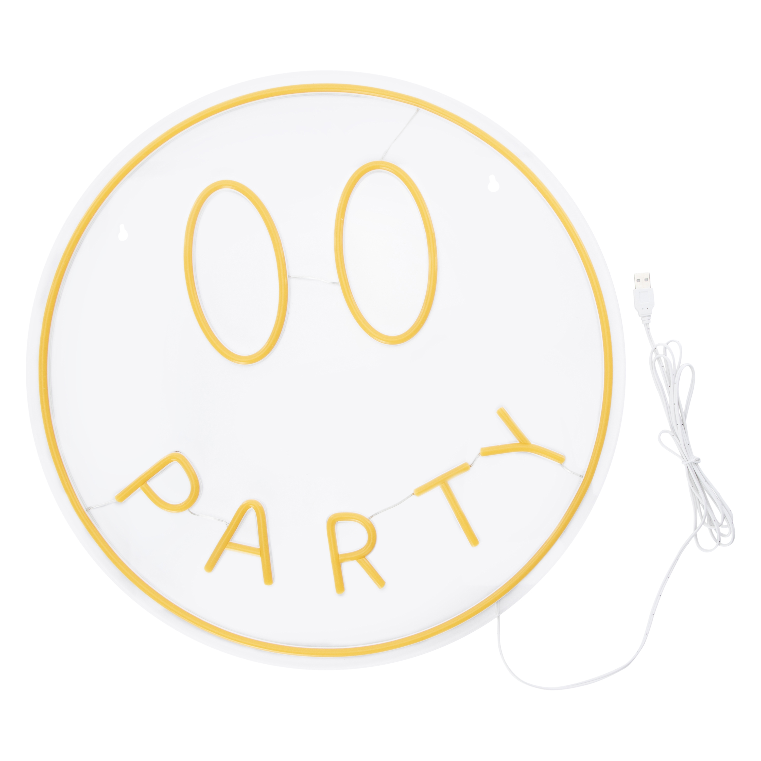 Neon LED Smile ‘Party’ Wall Light 18in