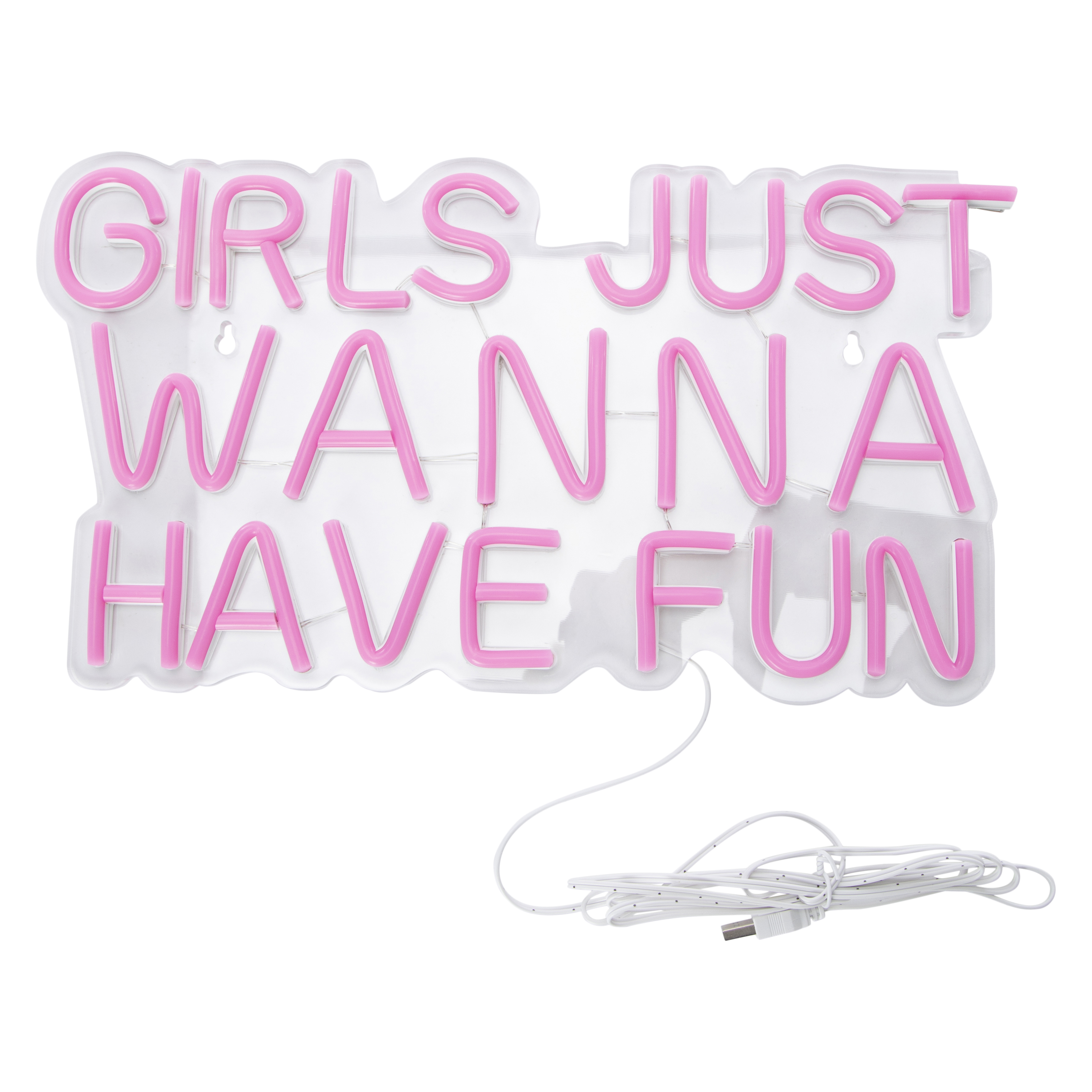 Girls Just Wanna Have Fun Neon LED Light 16in x 8.7in