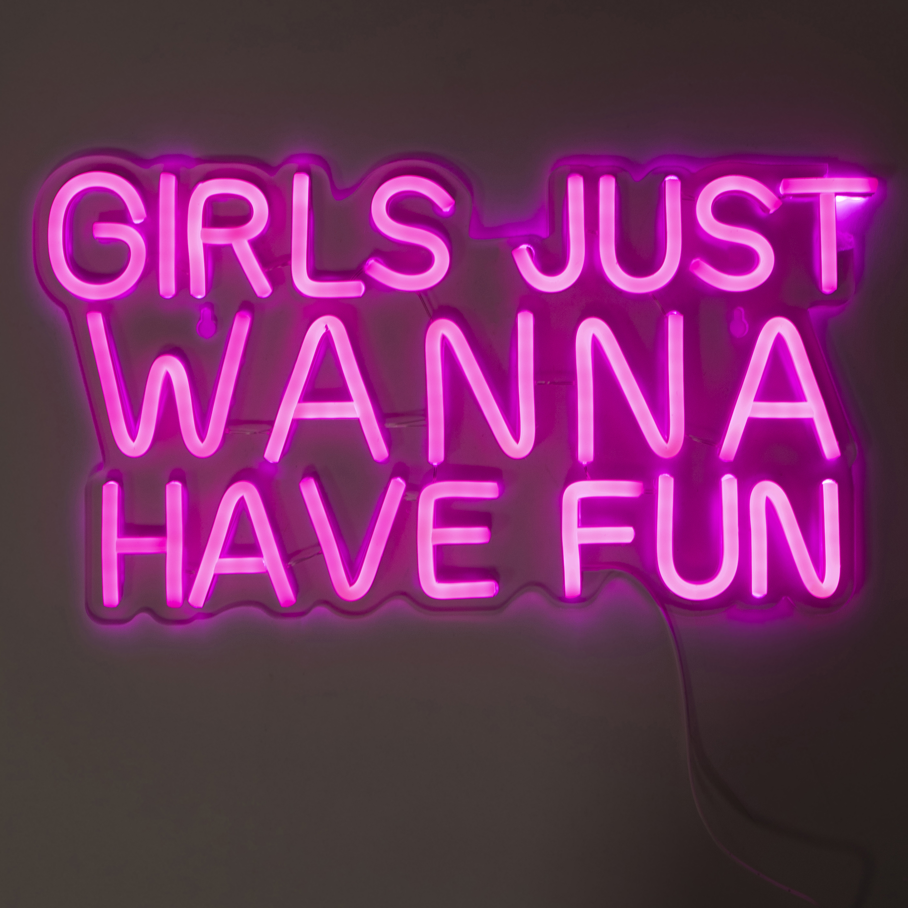 Girls Just Wanna Have Fun Neon LED Light 16in x 8.7in