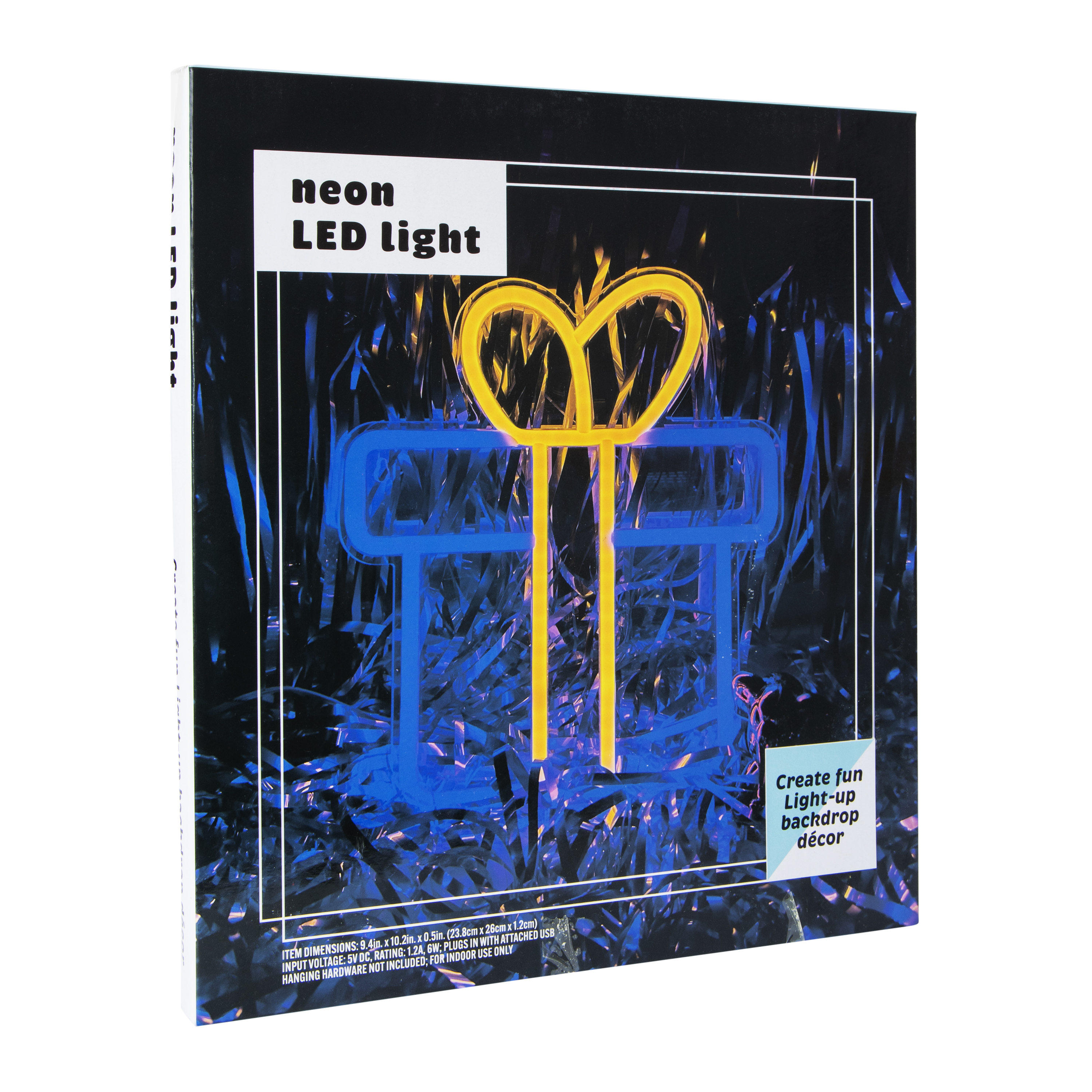 Present Neon LED Light 9.4in x 10.2in