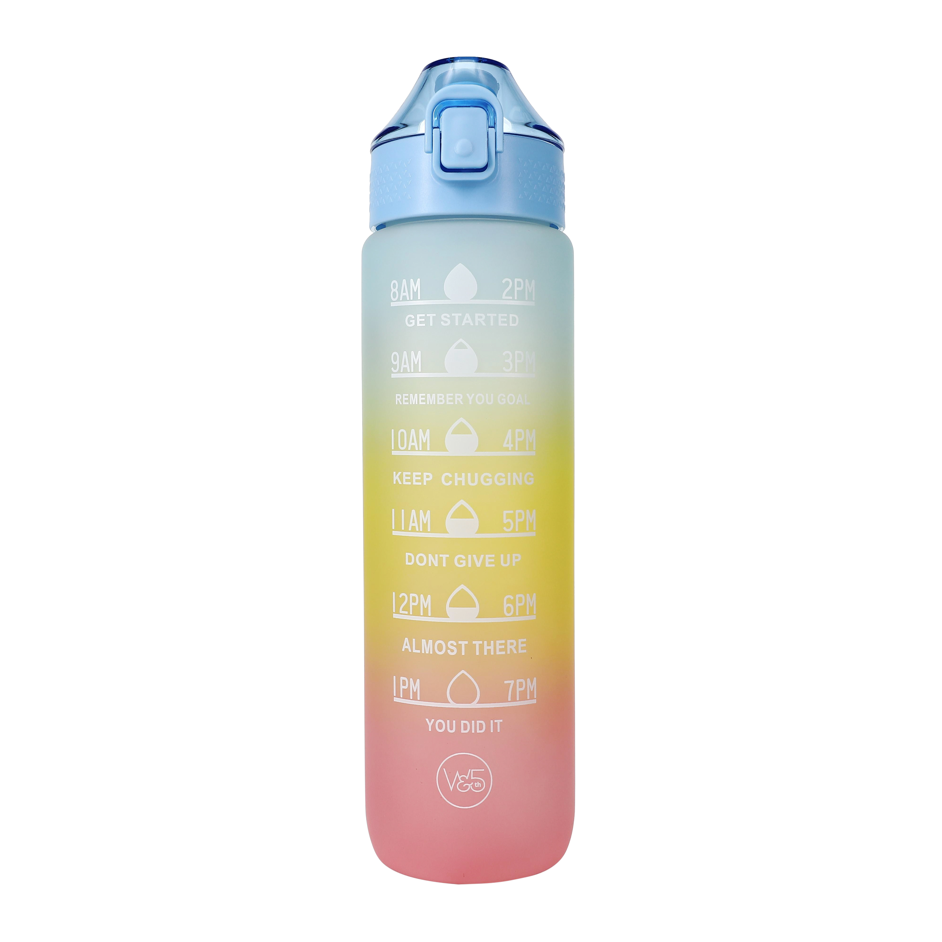 Ombre Motivational Water Tracking Bottle 32oz