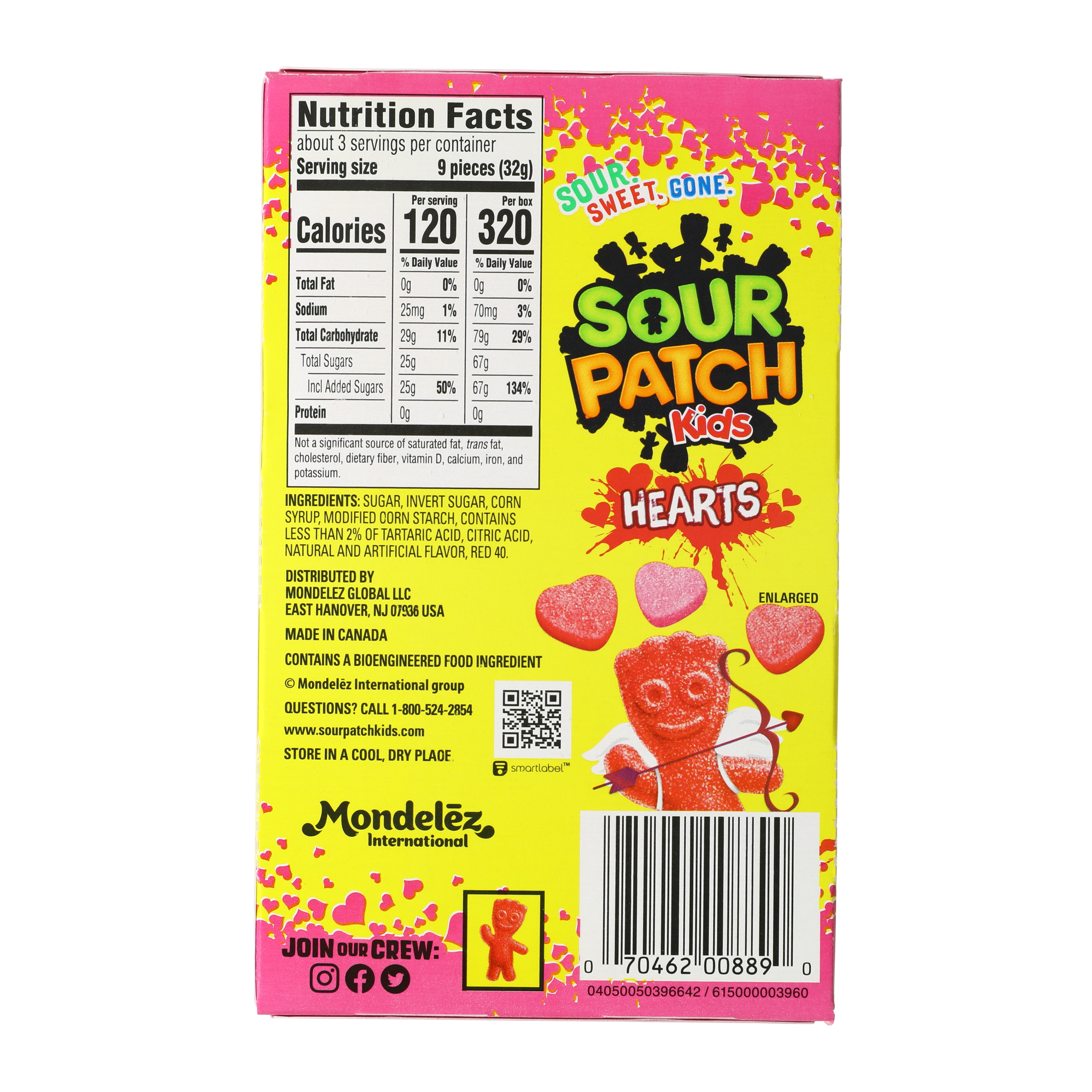 Sour Patch Kids® Hearts Movie Theater Candy Box 3.1oz