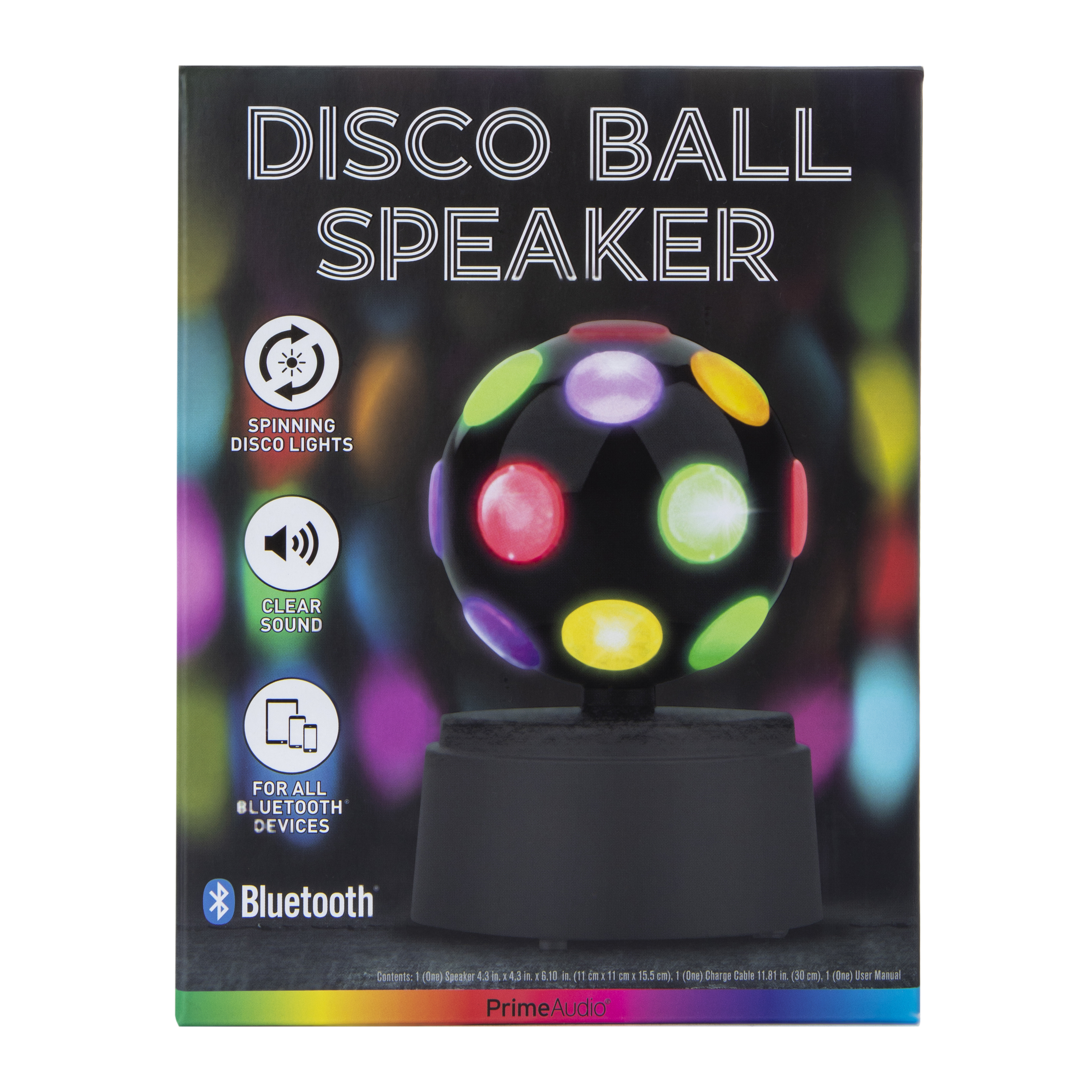 LED Wireless Disco Ball Bluetooth® Speaker 4.3in x 6.10in