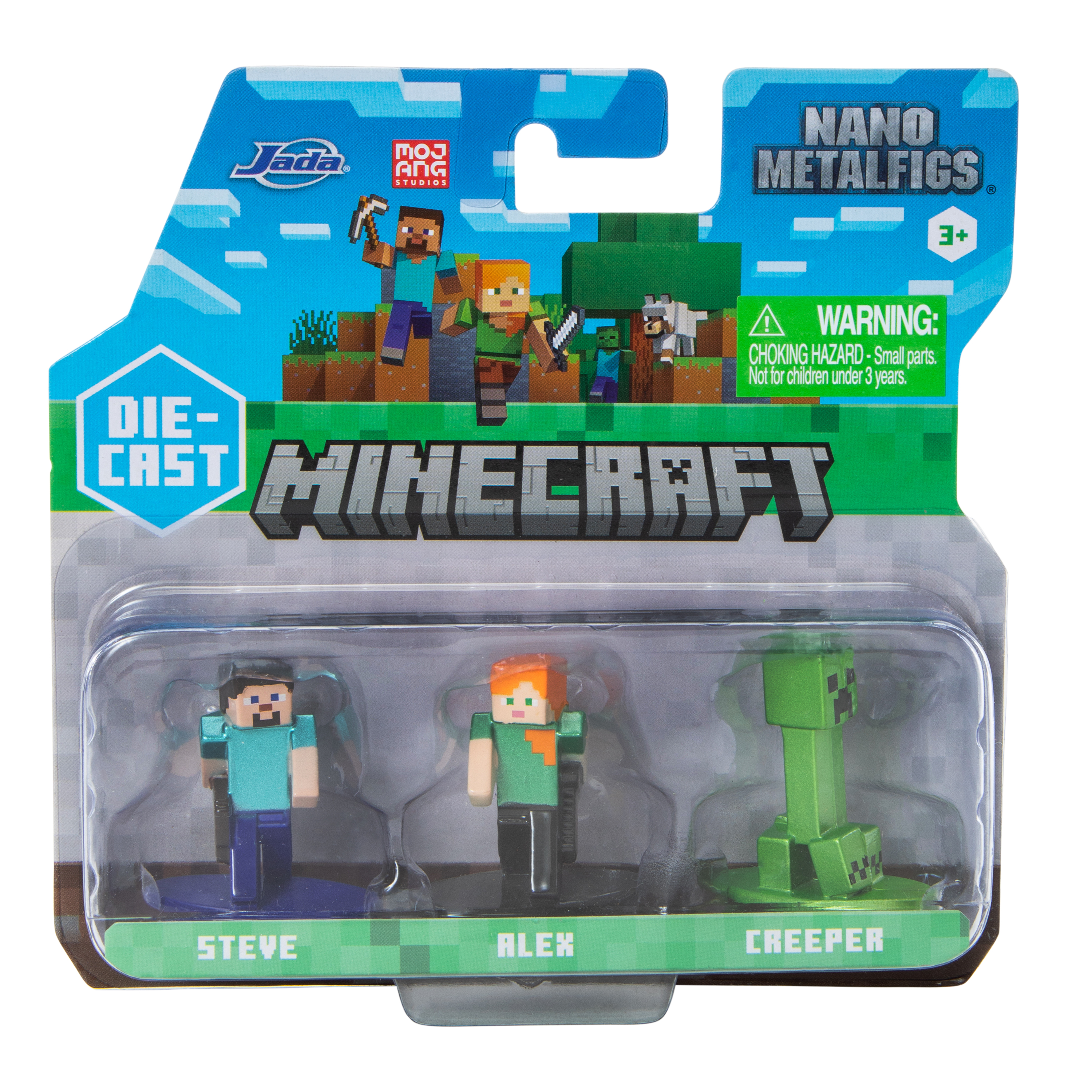 Minecraft™ Nano Metalfigs® Figures 3-Pack
