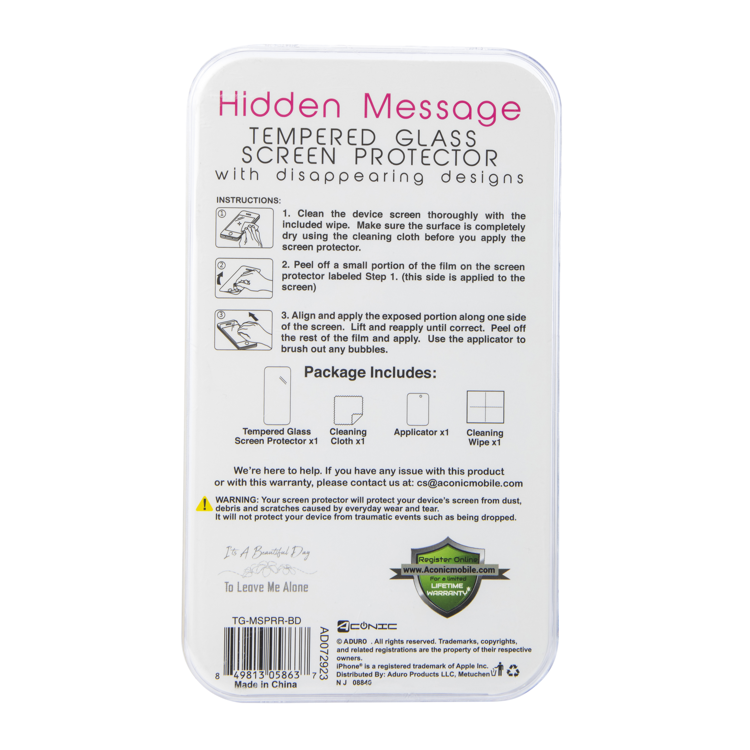 Hidden Message Screen Protector For iPhone 15®/14 Pro®