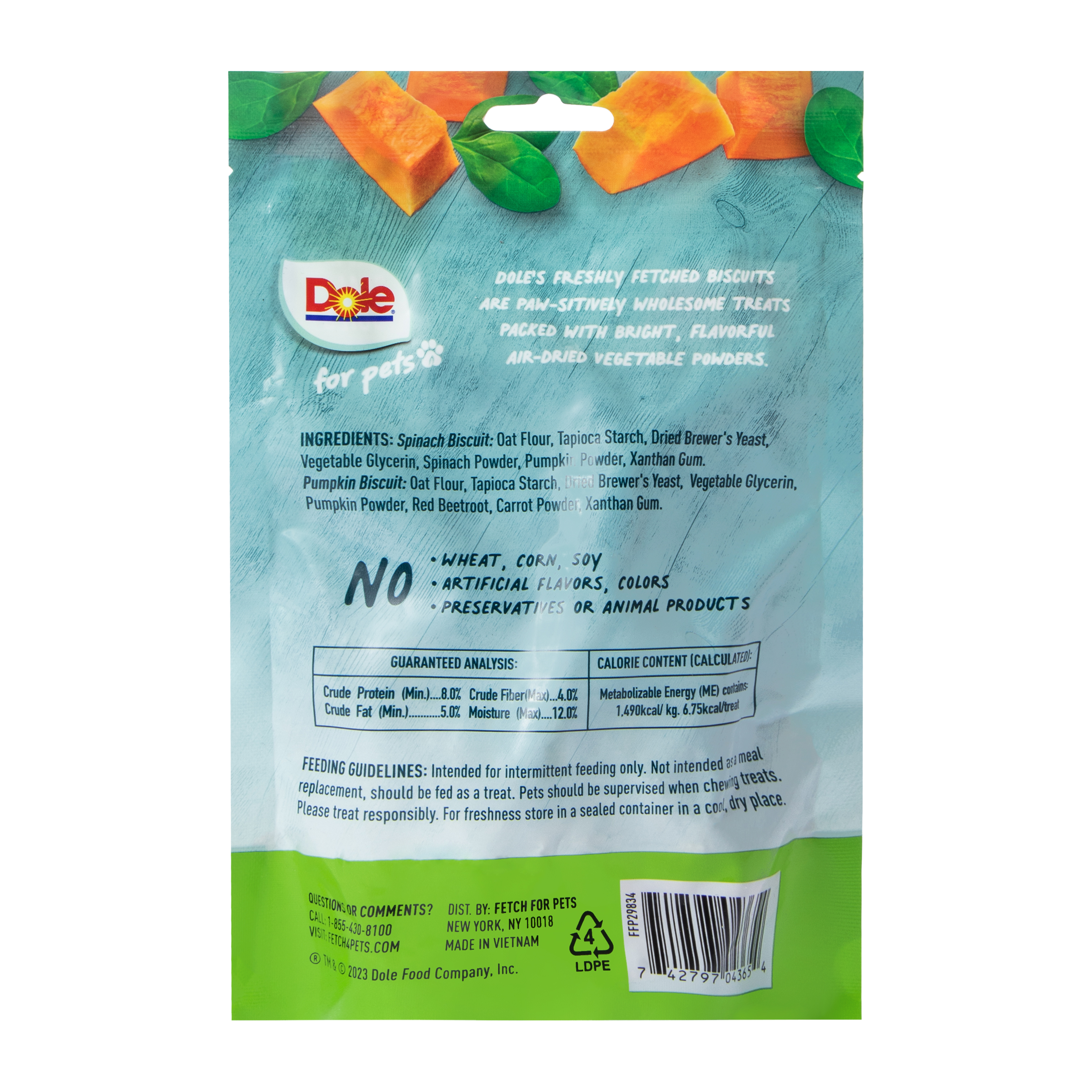 Dole® Freshly Fetched Veggies-Flavored Pet Biscuits 7oz
