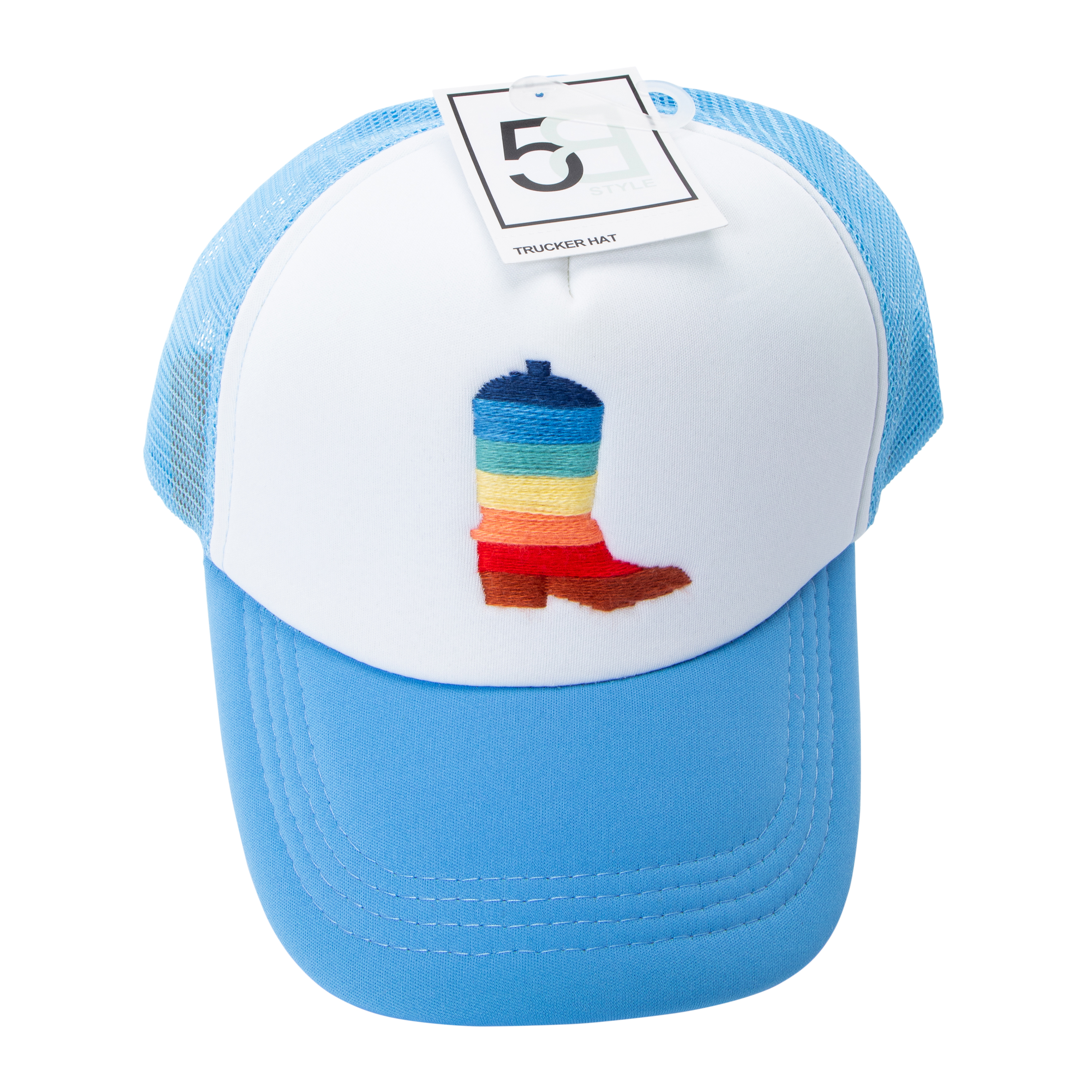 Embroidered Rainbow Icon Trucker Hat