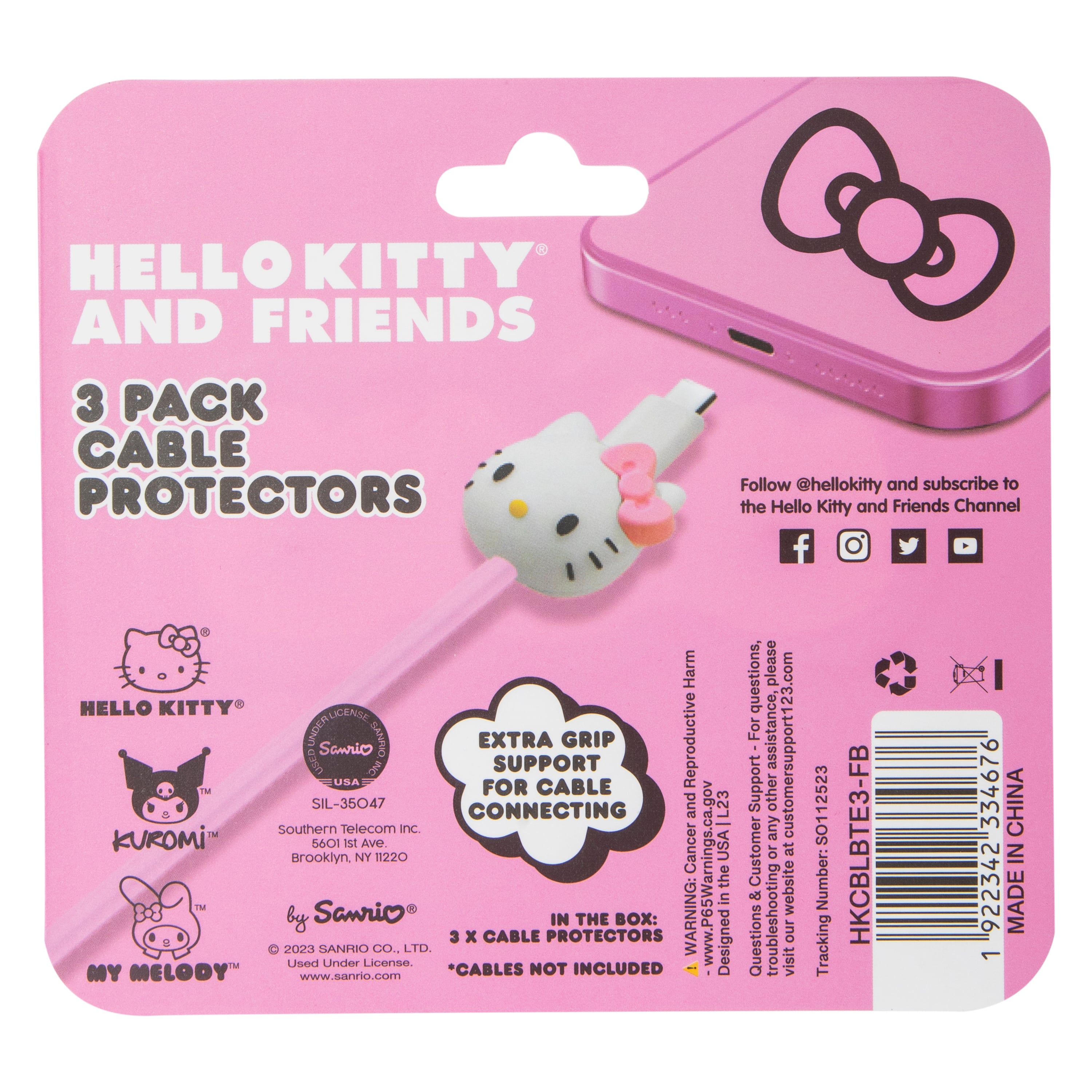 Hello Kitty And Friends® Cable Protectors 3-Count