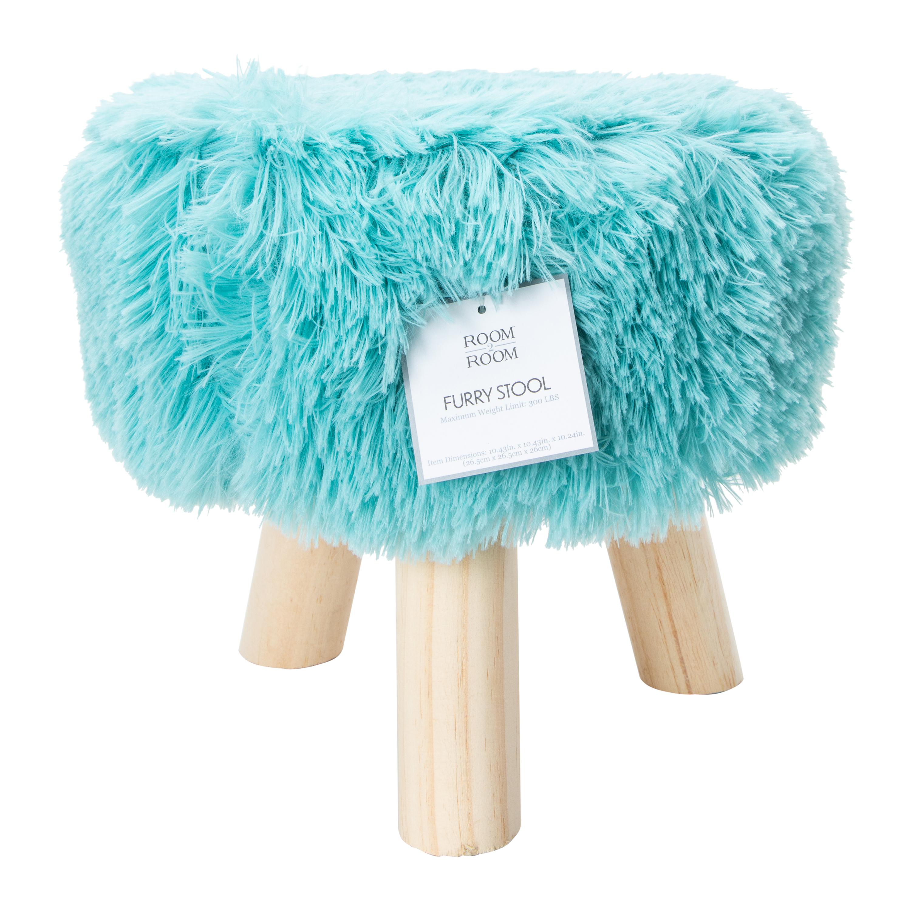 Furry Stool 10.43in x 10.24in