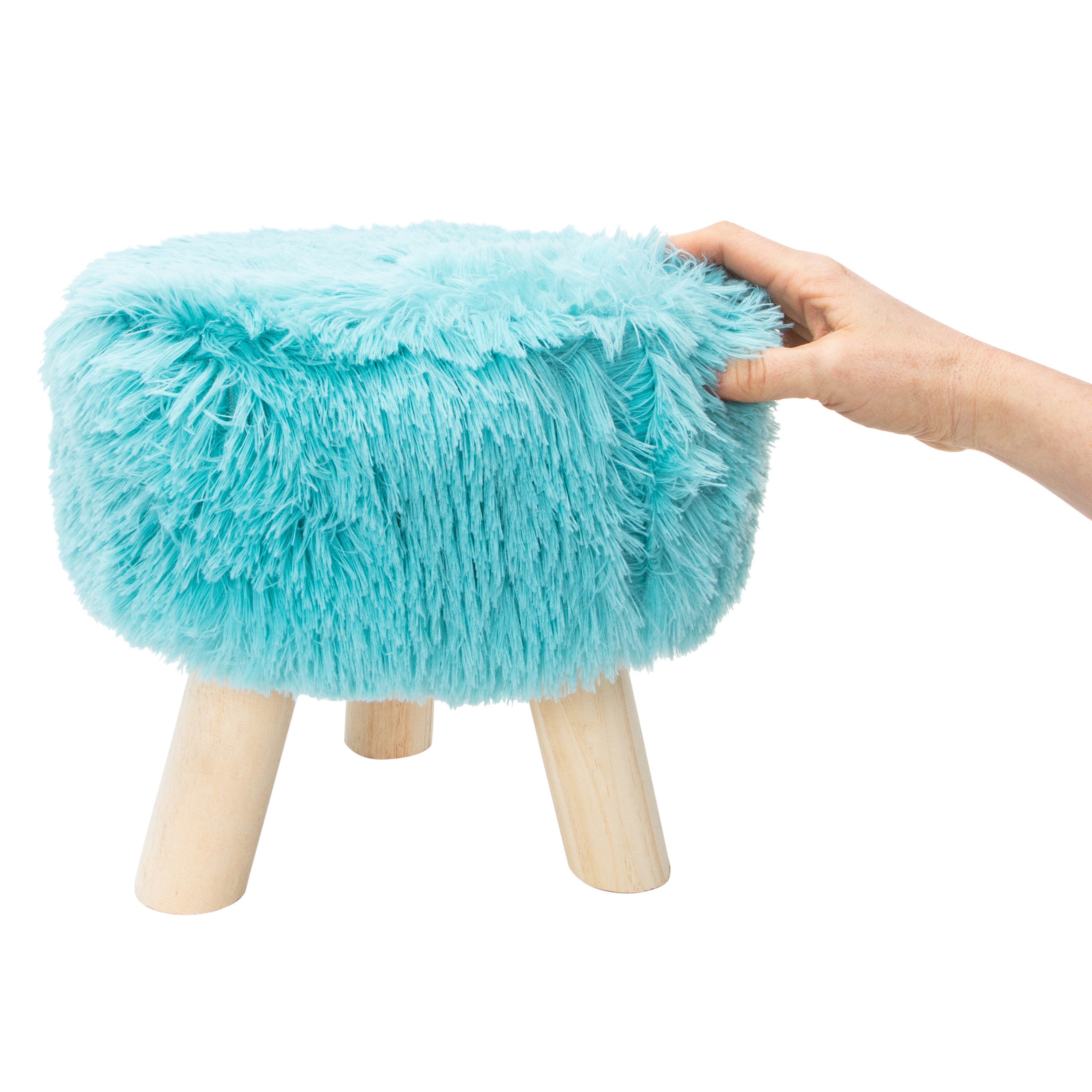 Furry Stool 10.43in x 10.24in