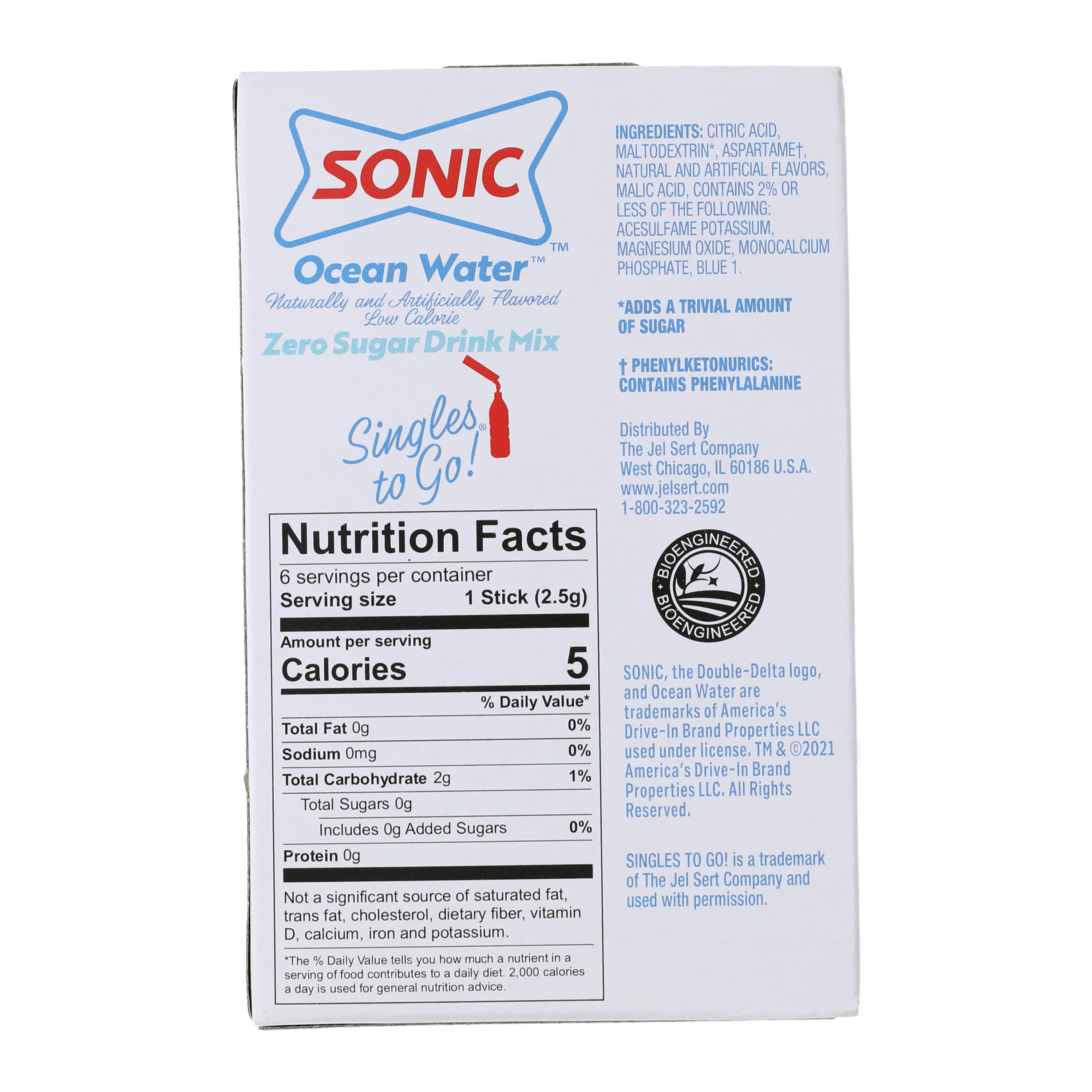 Sonic™ Ocean Water™ Zero Sugar Drink Mix 6-Count