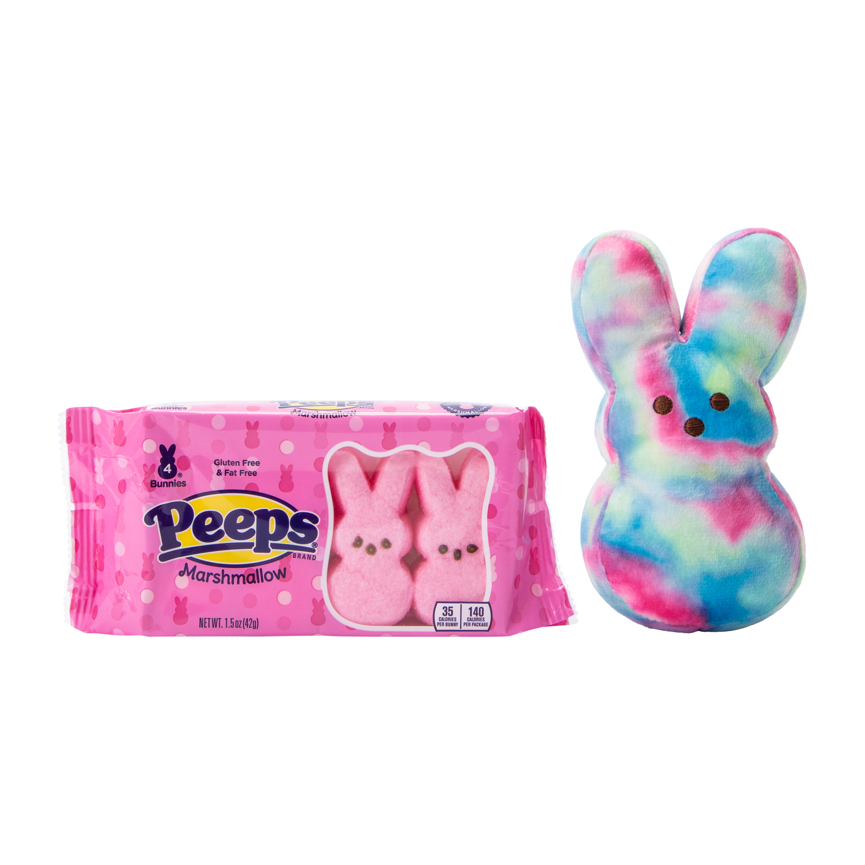 Peeps® Tie Dye Plush & Marshmallow Candy Gift Set