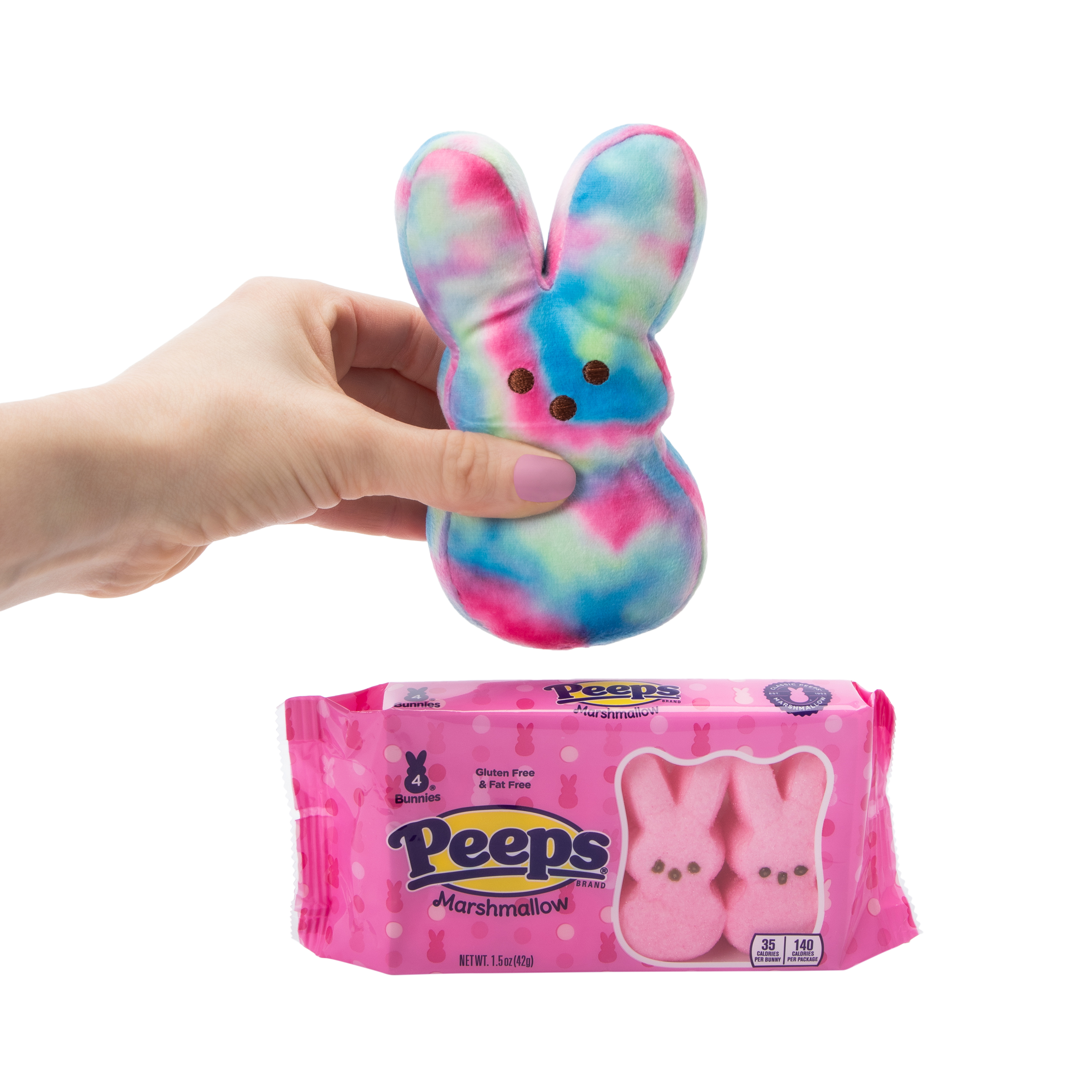 Peeps® Tie Dye Plush & Marshmallow Candy Gift Set