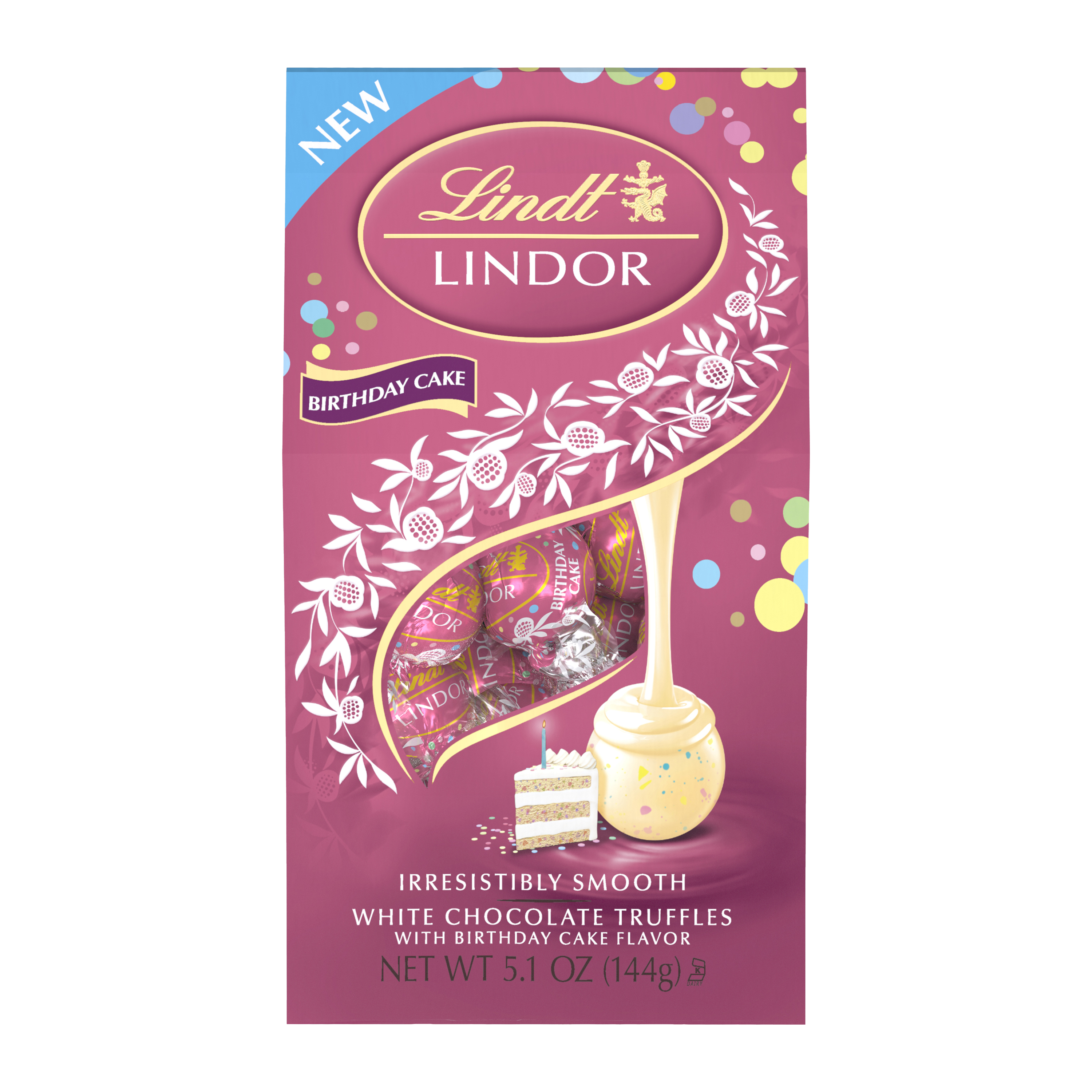 Lindt® Lindor White Chocolate Truffles 5.1oz - Birthday Cake