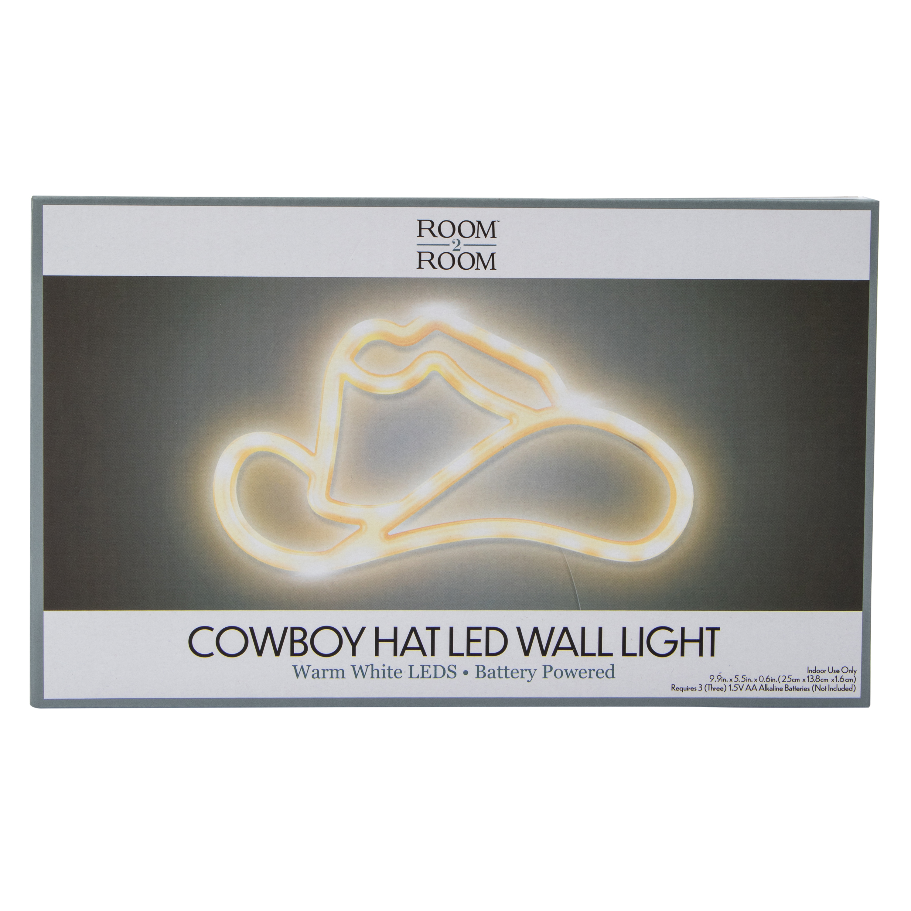 Cowboy Hat LED Wall Light 9.9in x 5.5in