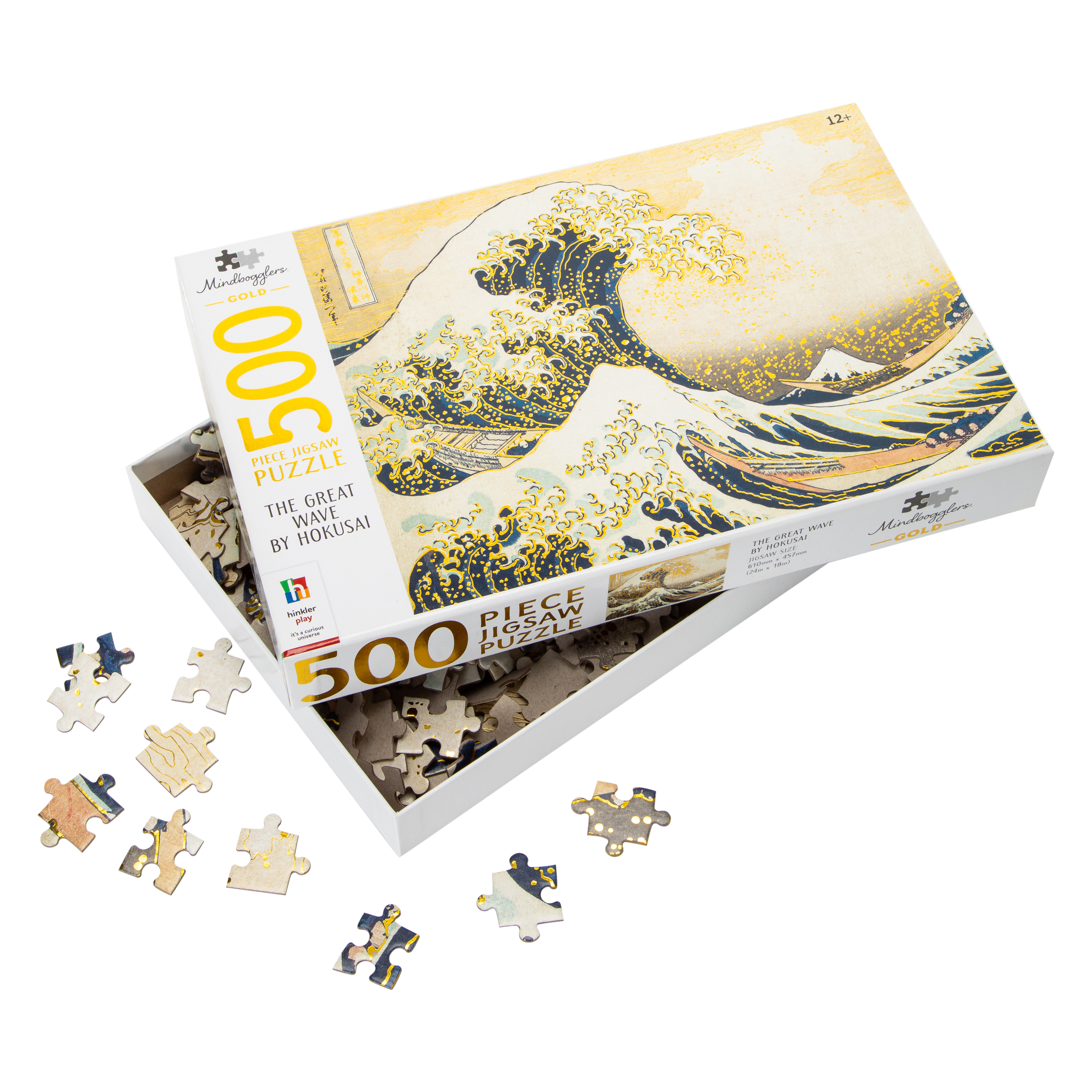 Mindbogglers™ Gold: Hokusai Art Puzzle 500-Piece