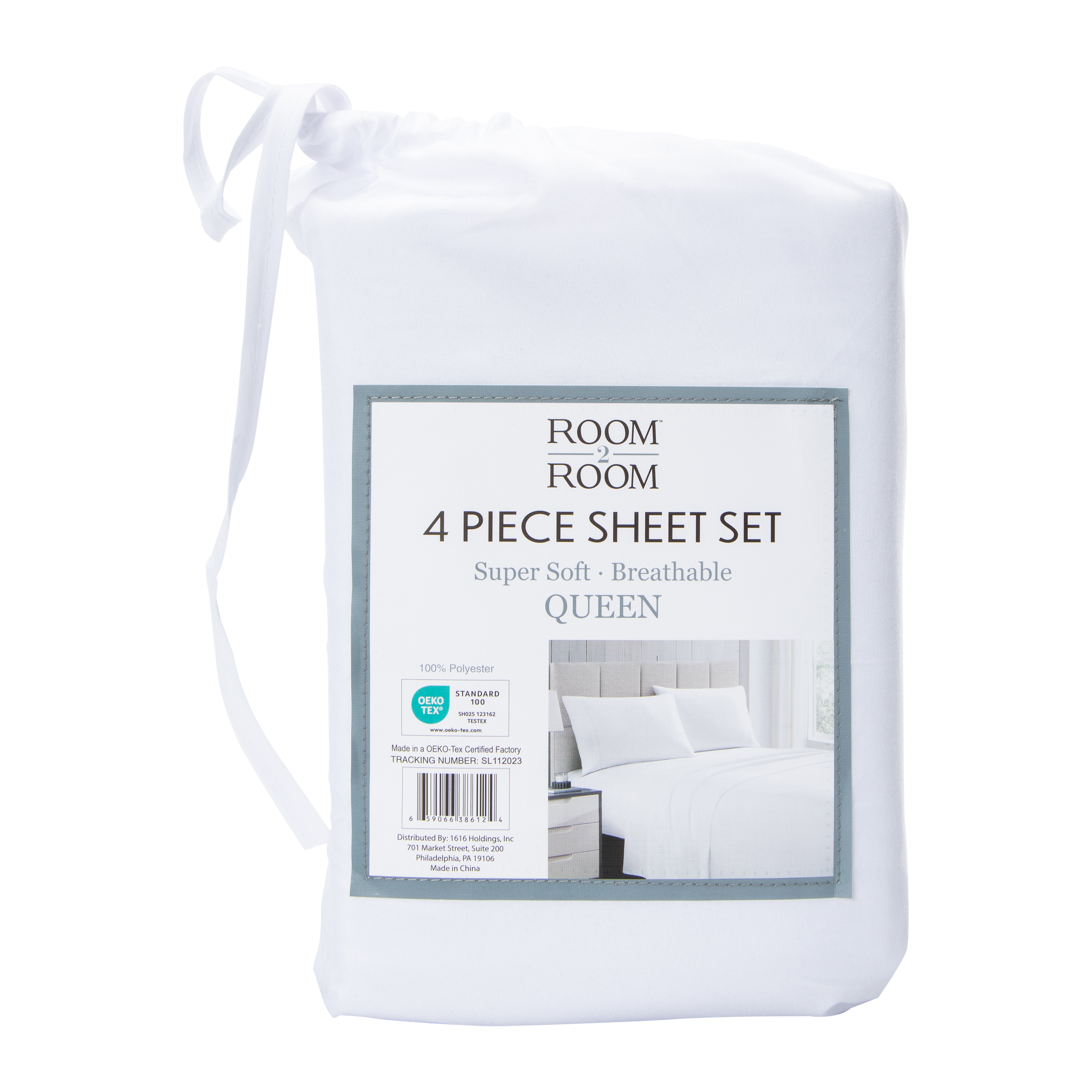 Queen Size 4-Piece Sheet Set - White