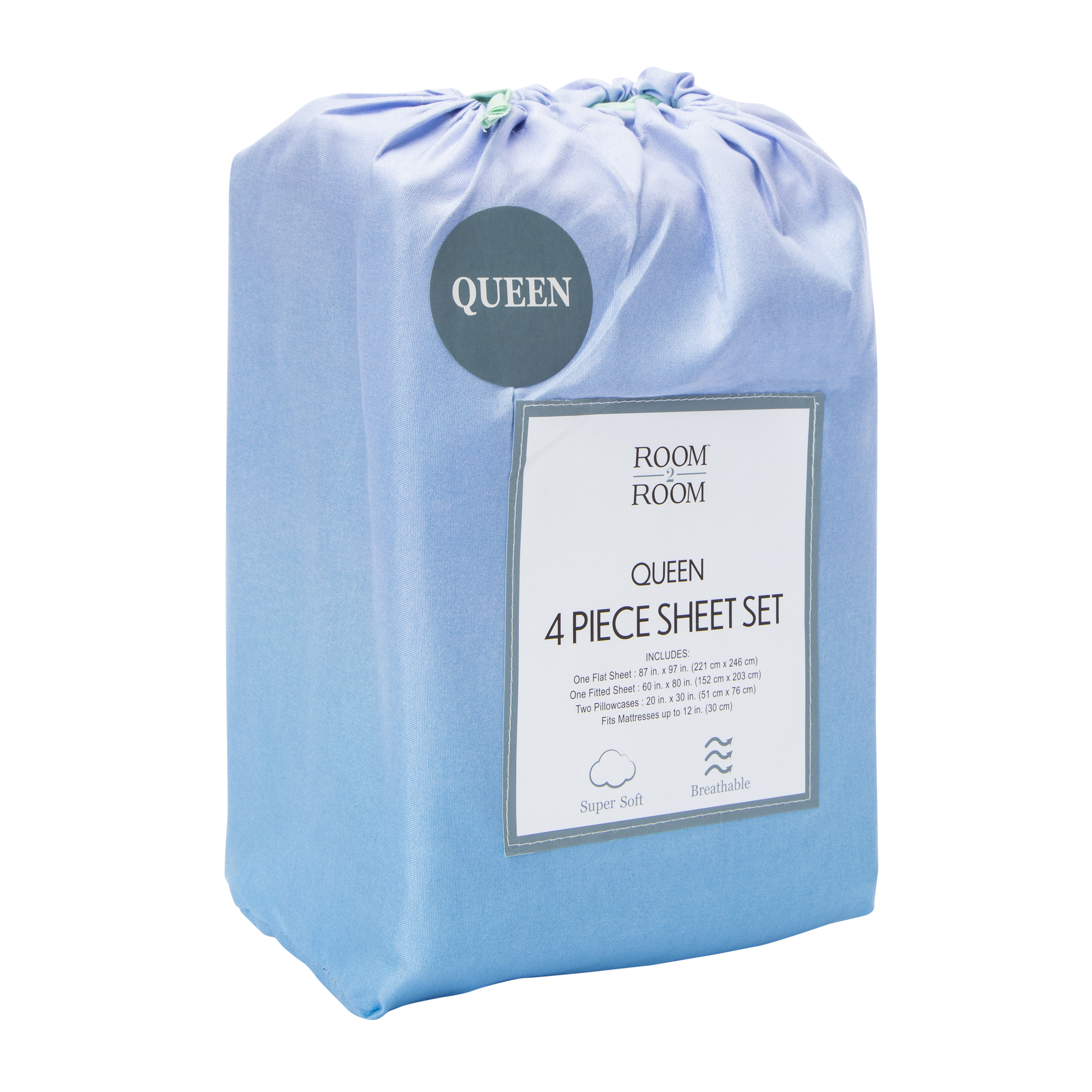 Queen Size 4-Piece Sheet Set - Ombre