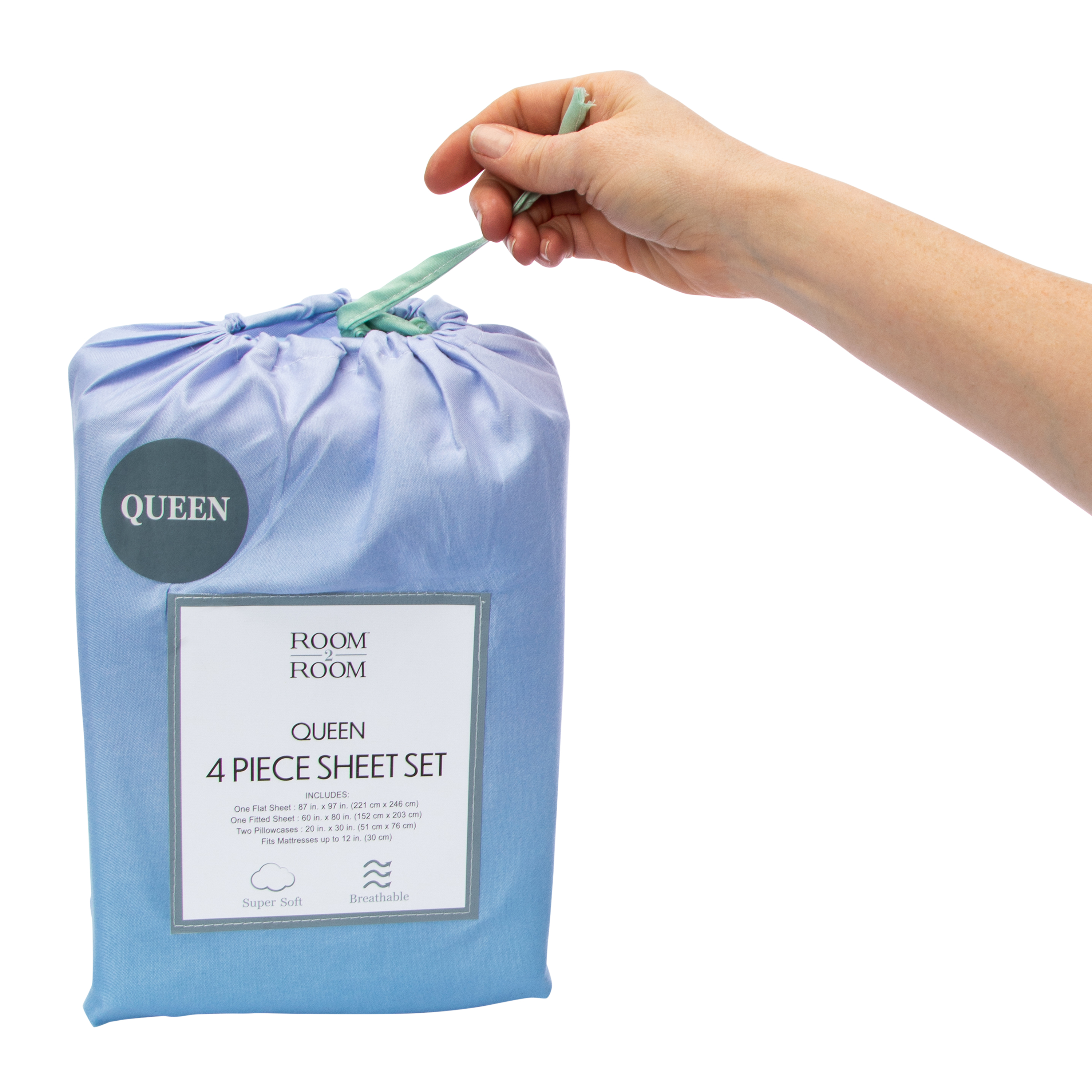 Queen Size 4-Piece Sheet Set - Ombre