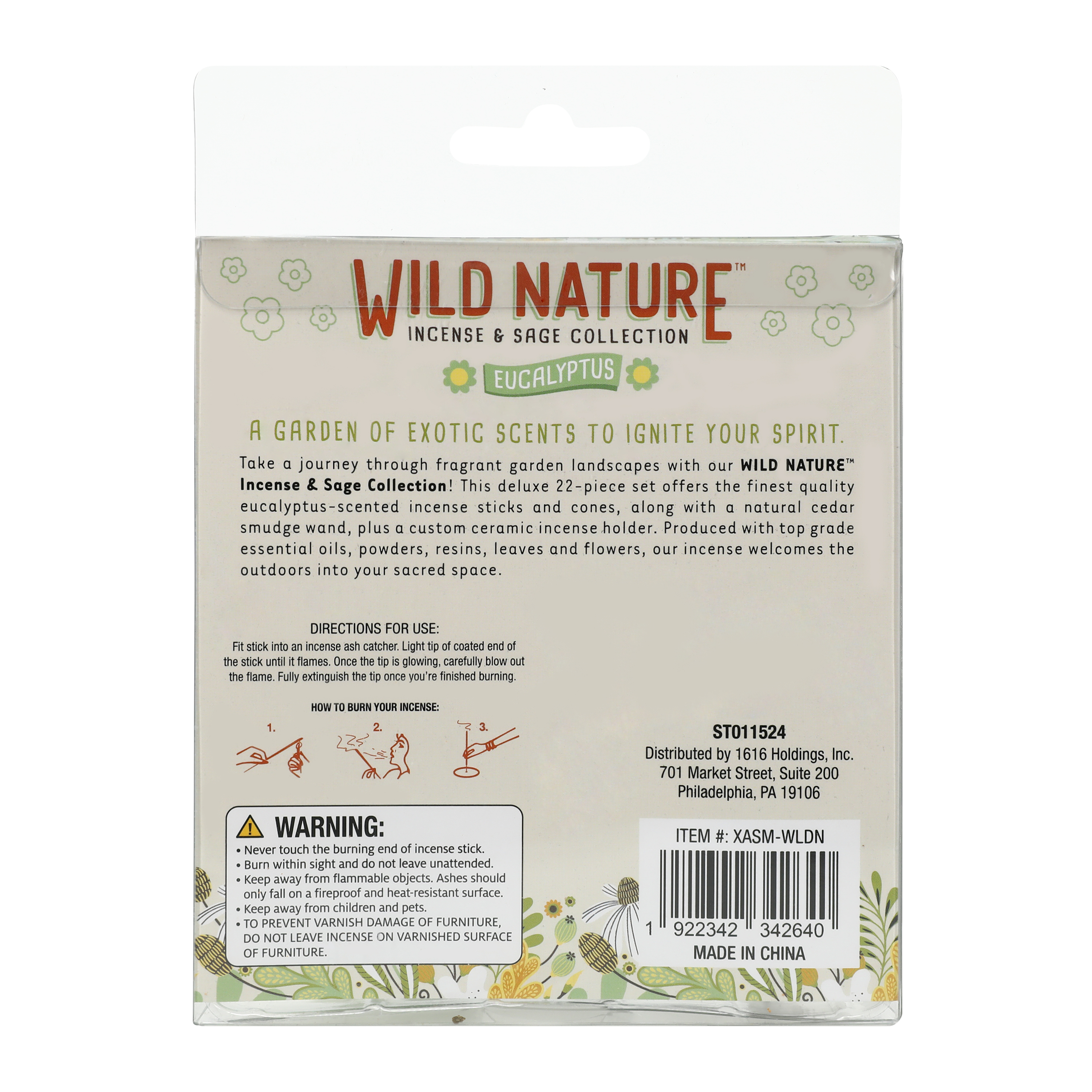 Wild Nature™ Incense & Sage Kit 22-Piece (Styles May Vary)