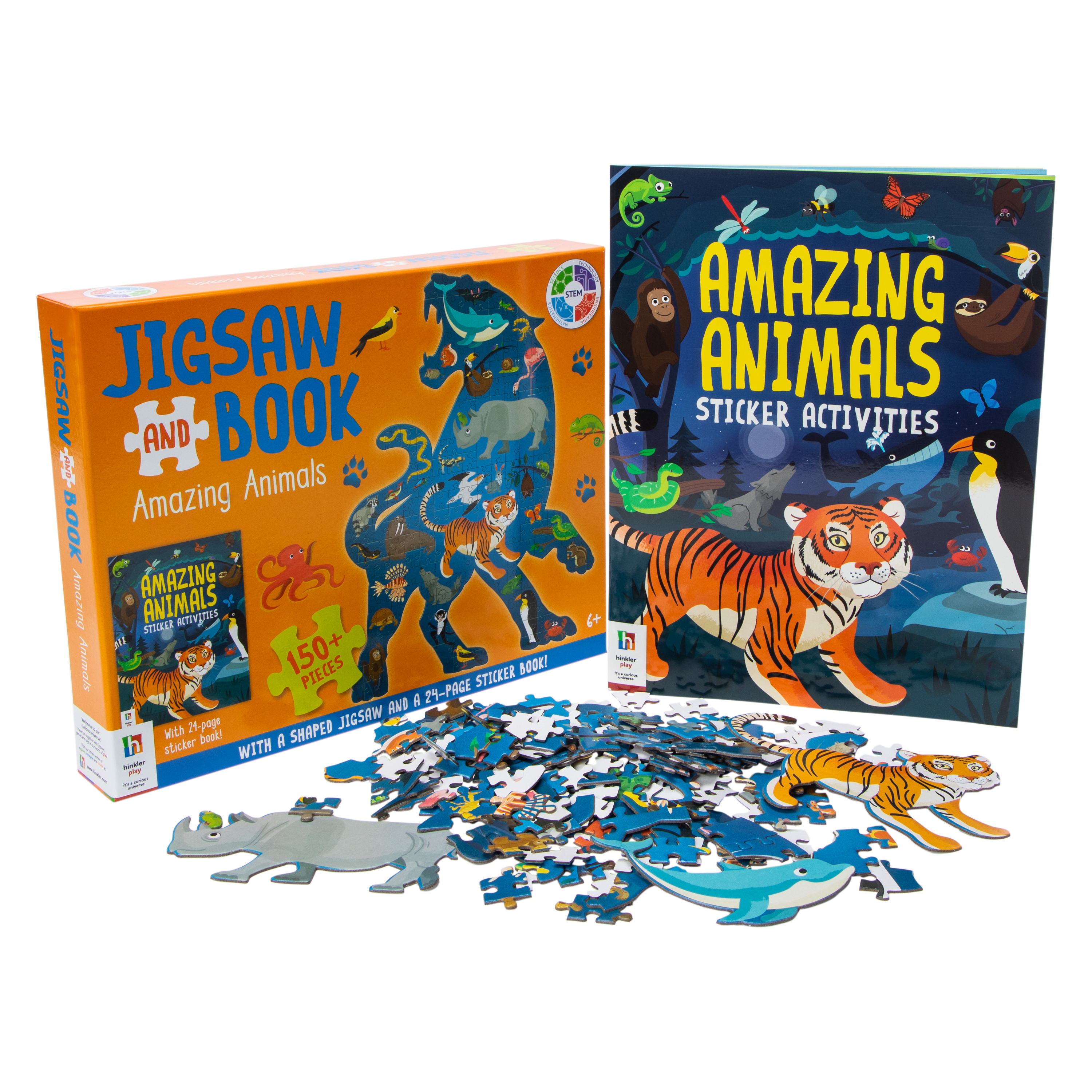 Shaped Jigsaw & Sticker Book 150-Piece