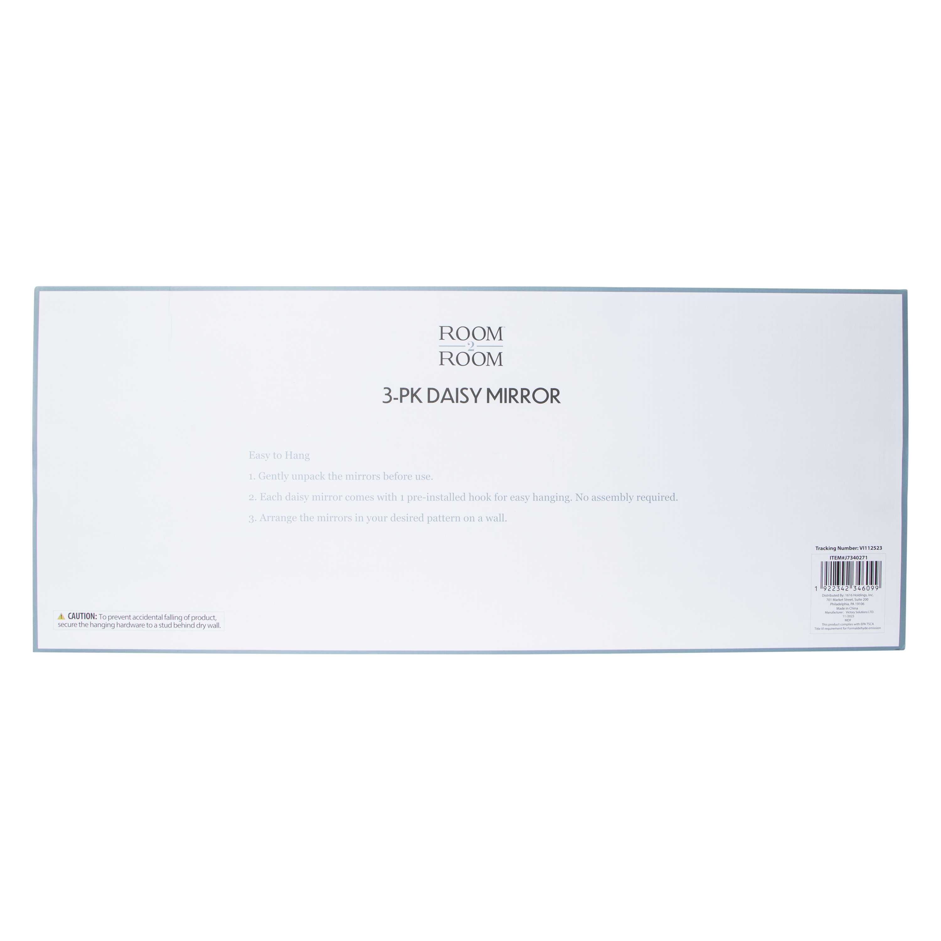 Daisy Shaped Mirror 3-Pack