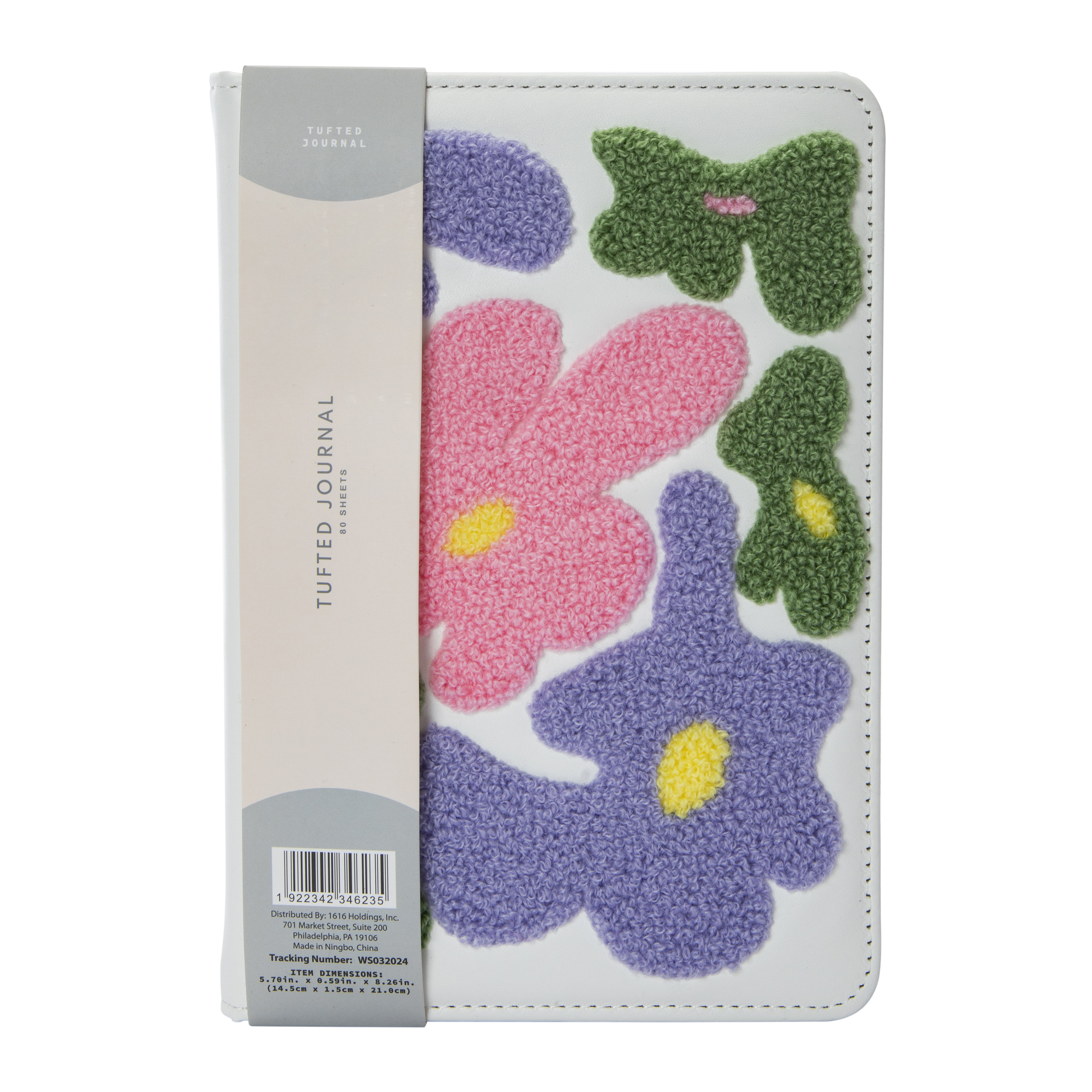 Floral Tufted Journal 80-Sheets