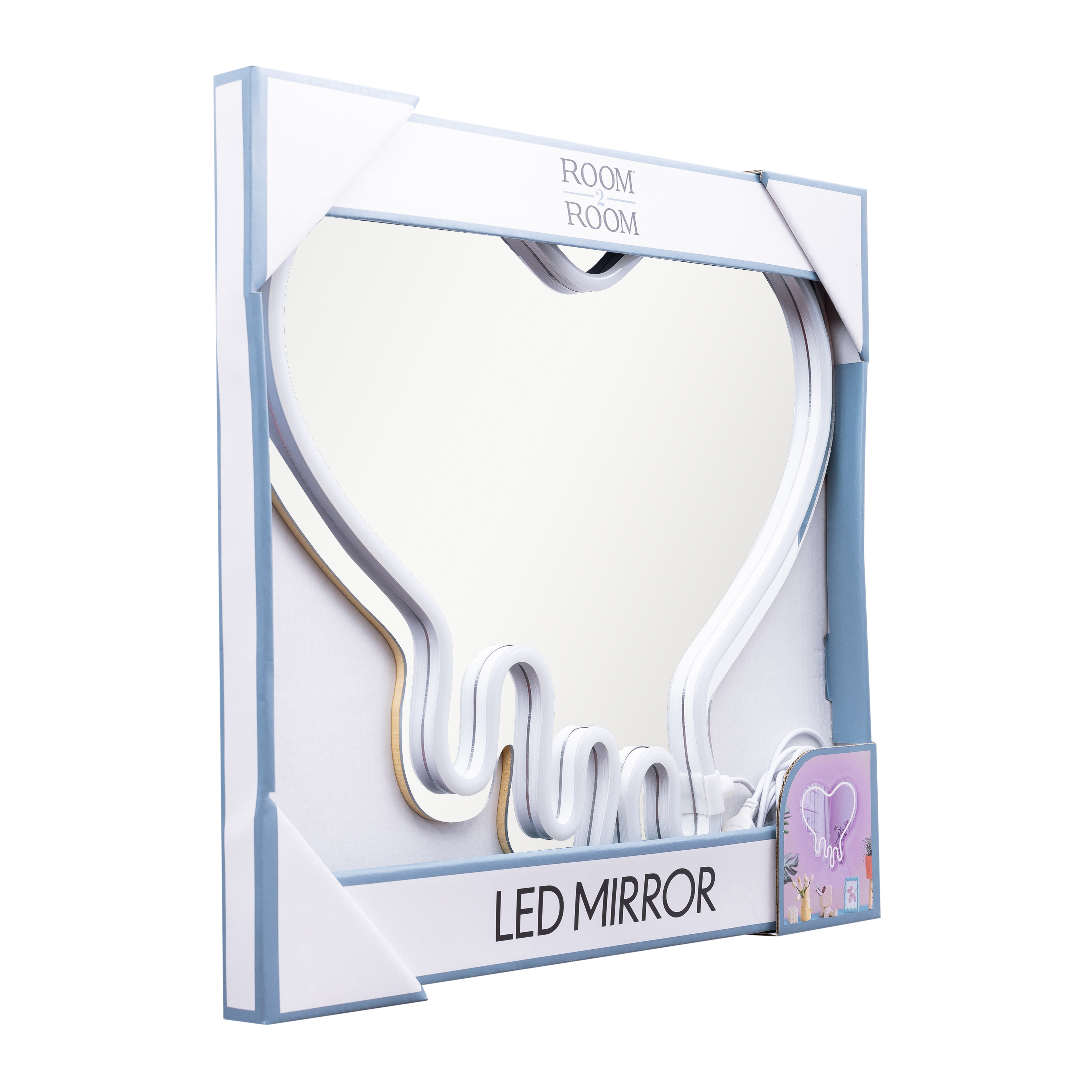 Drippy Heart LED Mirror 15.7in x 14in