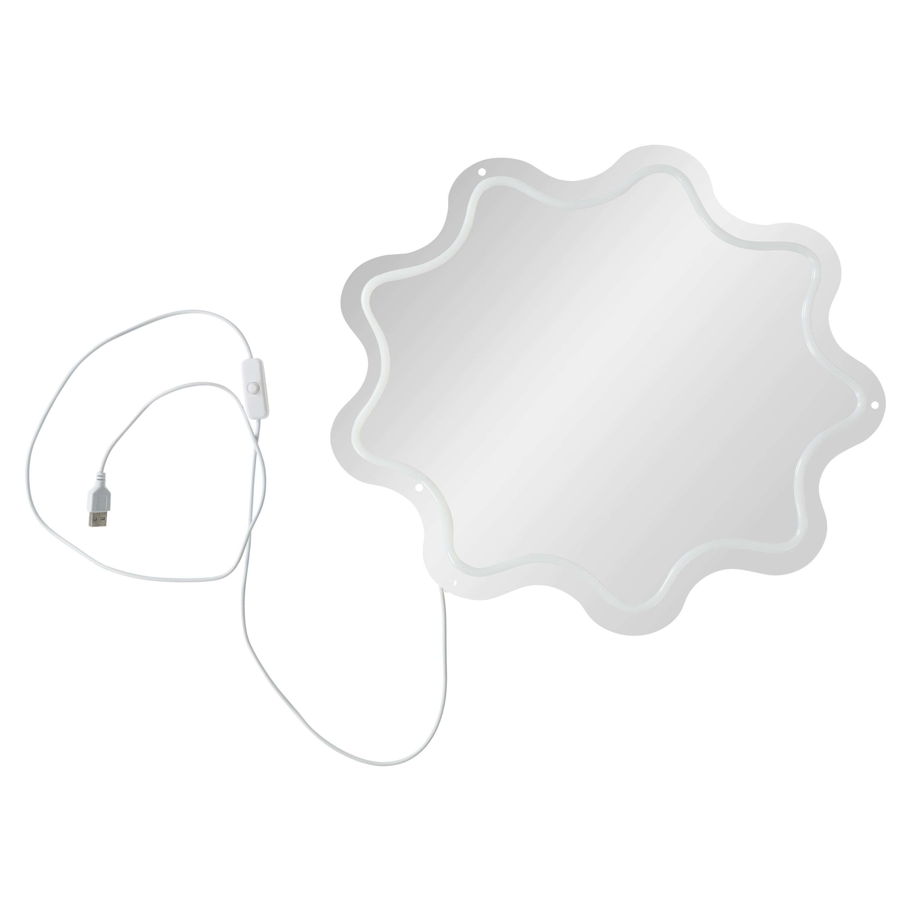 Squiggly Shaped LED Wall Mirror