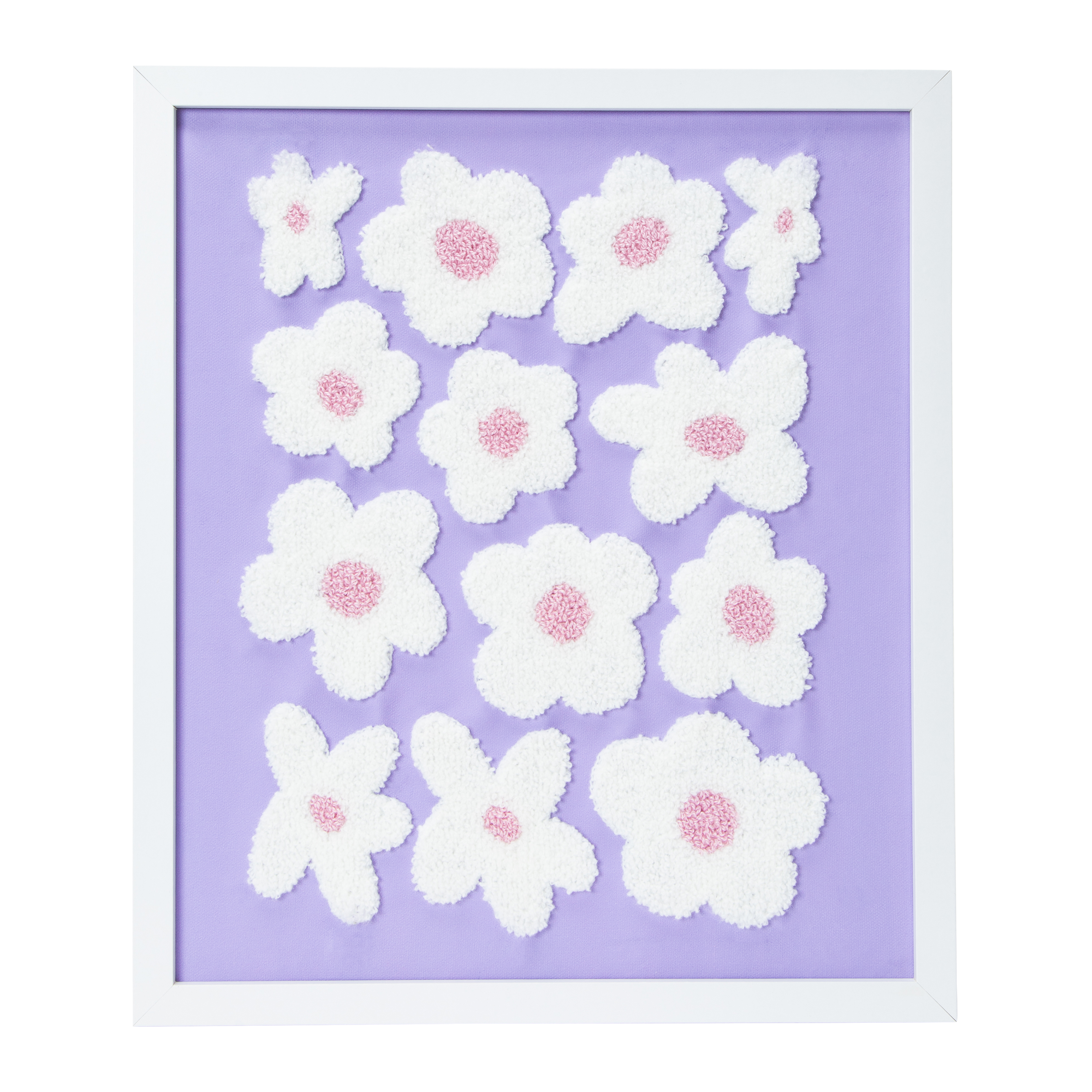 Framed Tufted Wall Art 12.2in x 14.33in