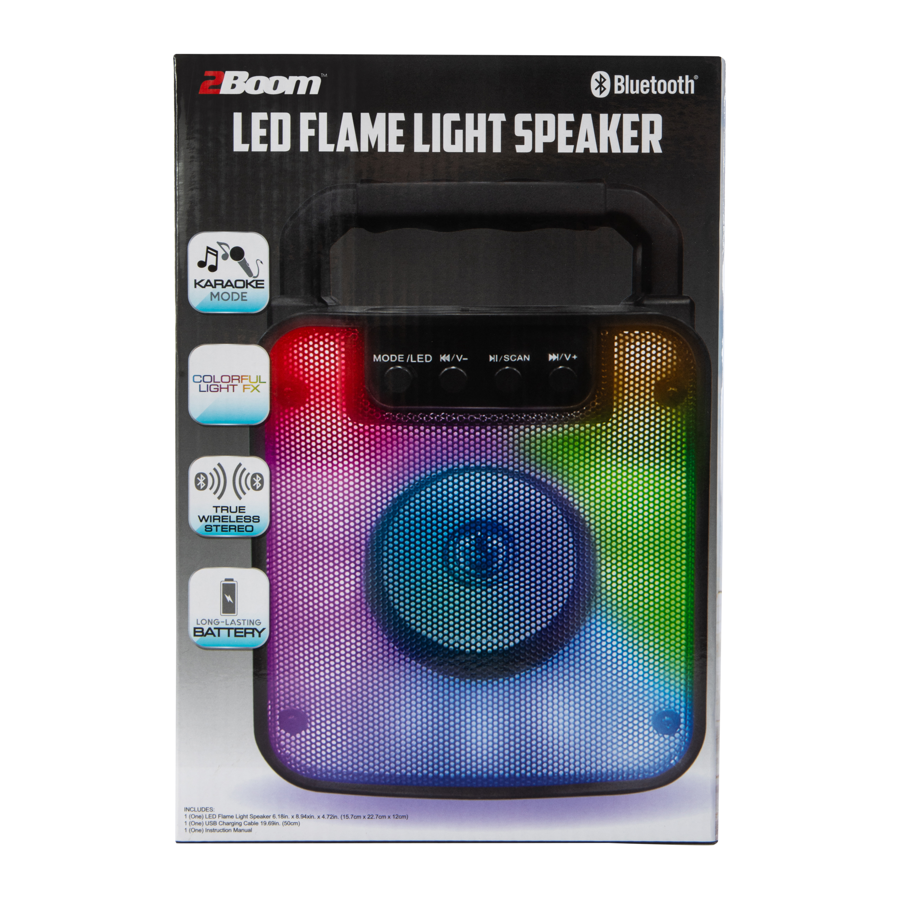 2Boom™ LED Flame Light Bluetooth® Speaker