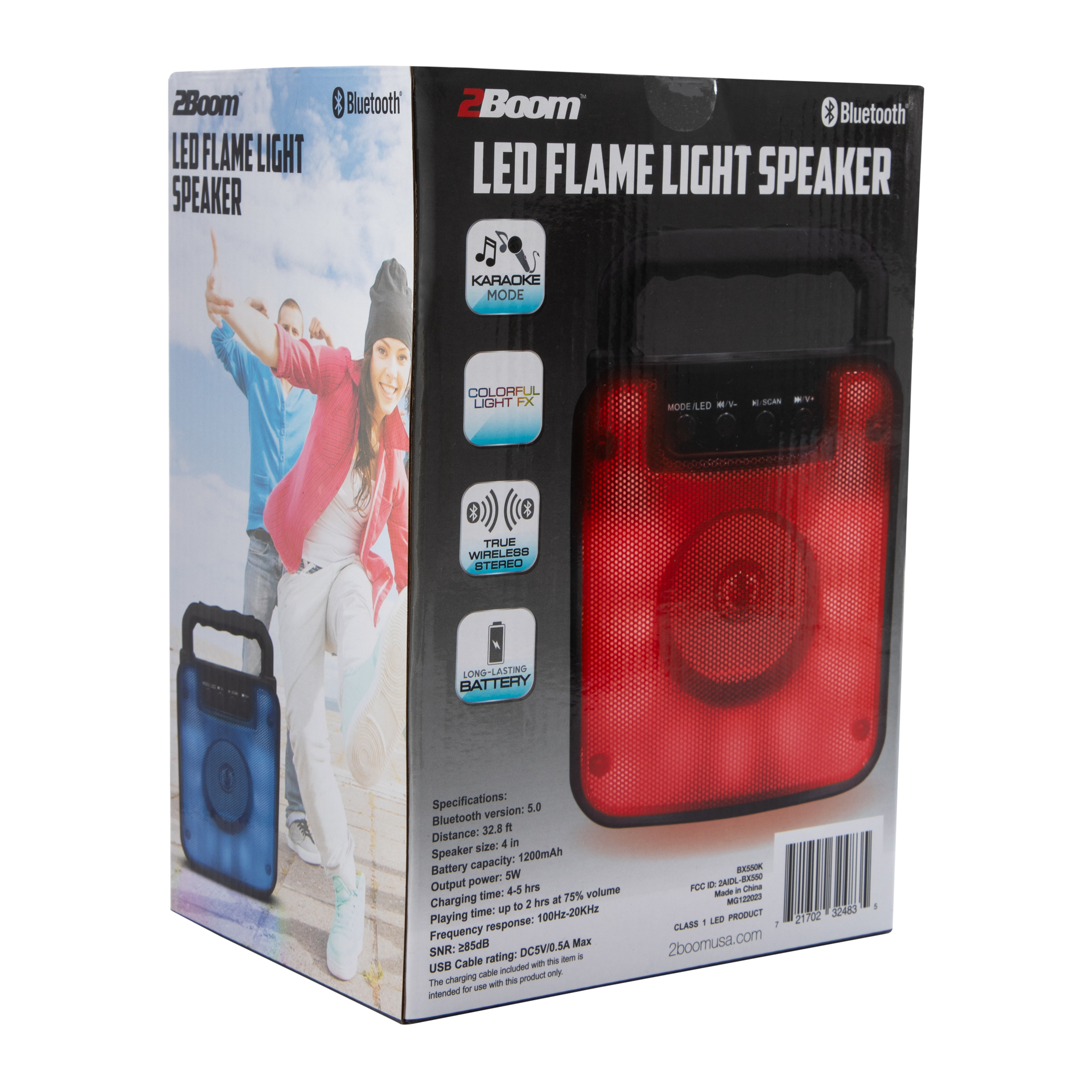 2Boom™ LED Flame Light Bluetooth® Speaker