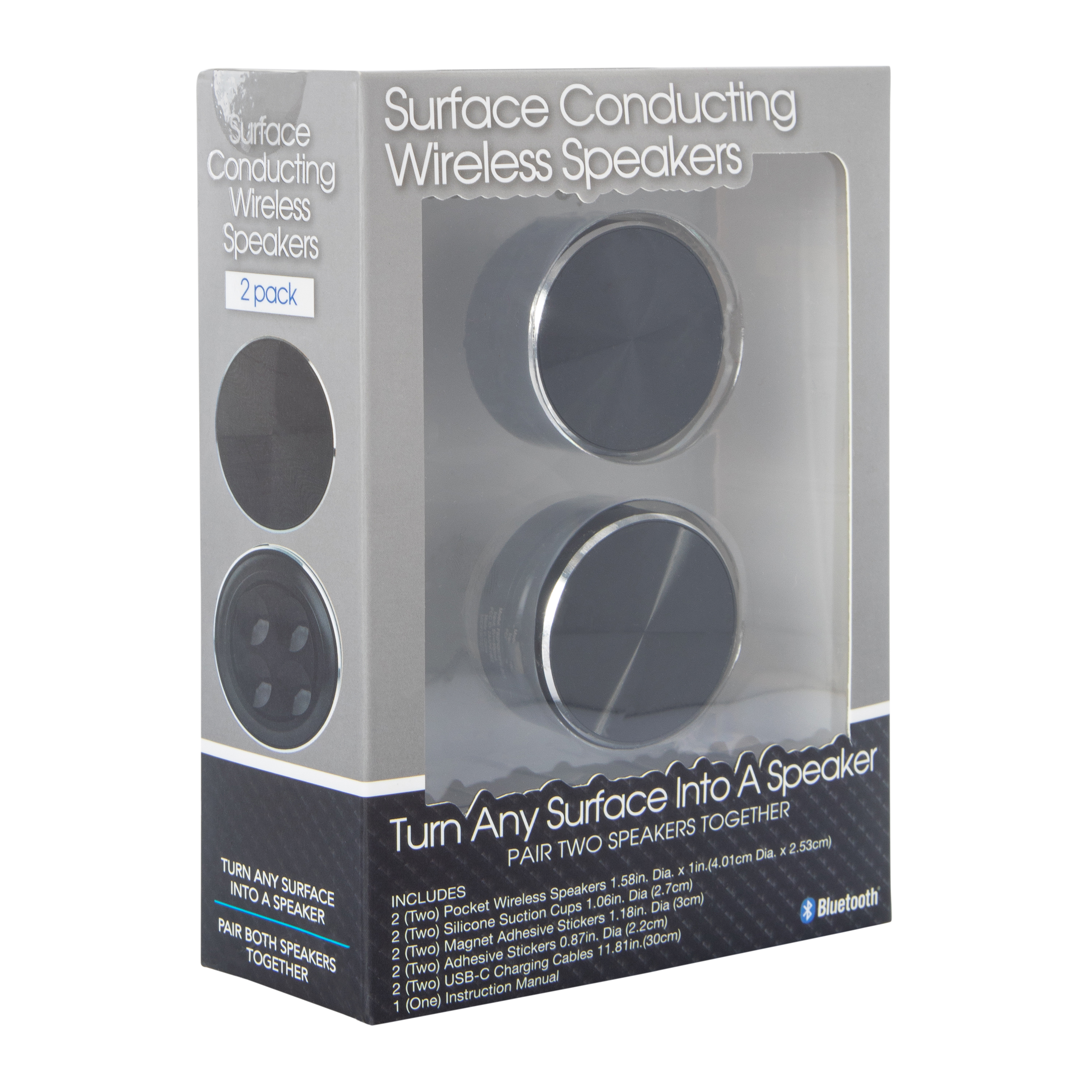 Surface Conducting Wireless Speakers 2-Count