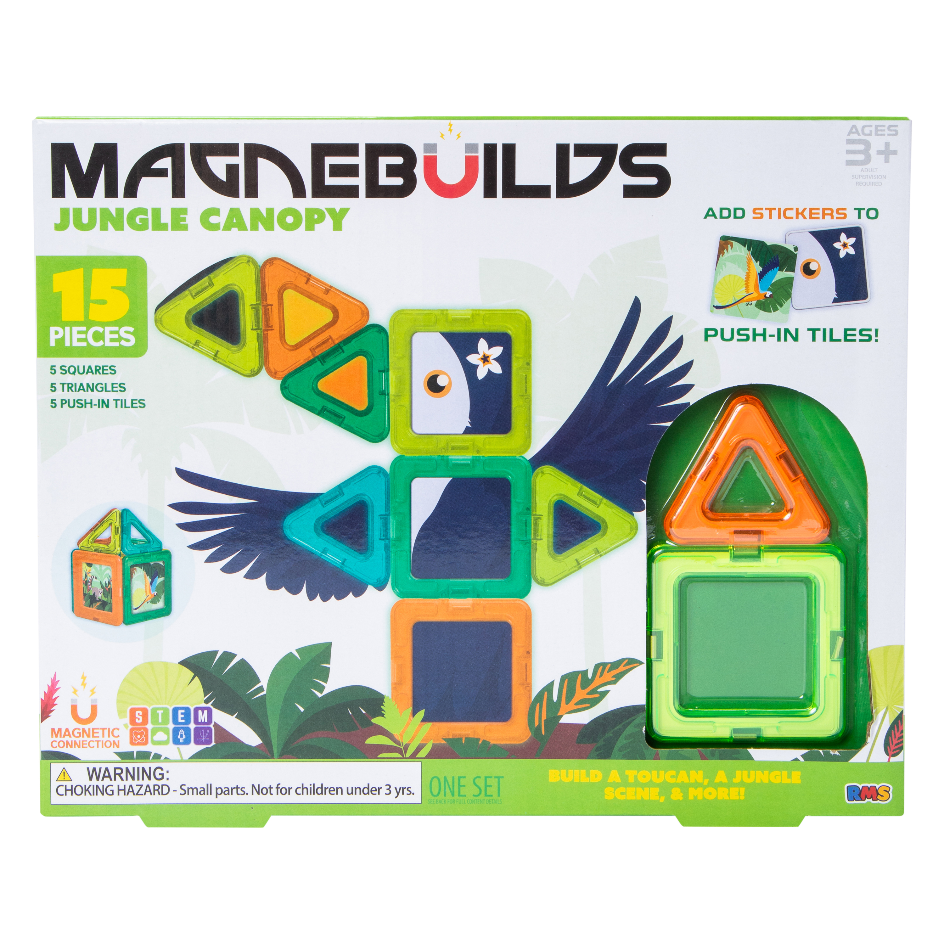 Grafix® Magnebuilds Magnetic Building Blocks 15-Piece Set | Five Below