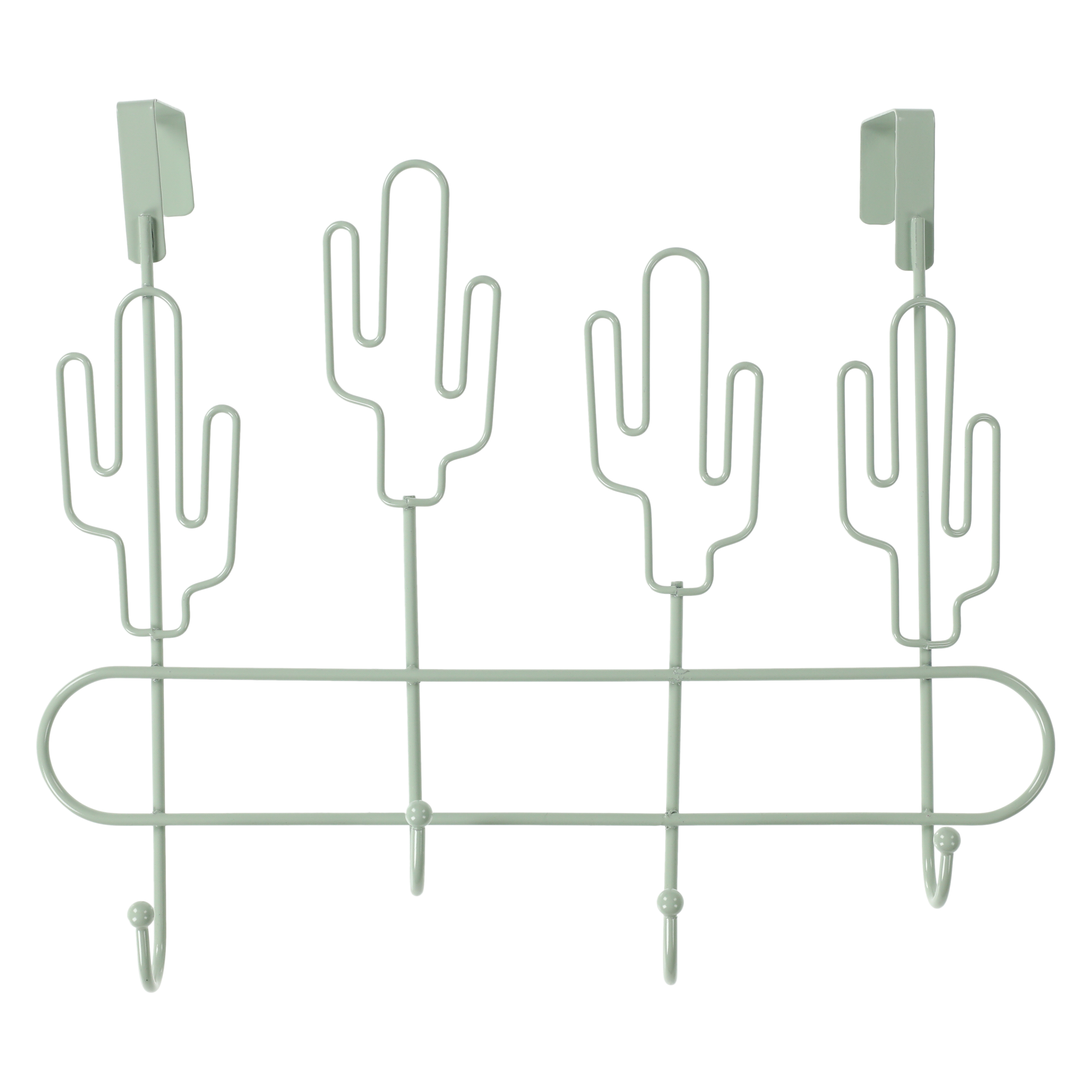 Metal Icon Over-The-Door Hanging Hook Rack