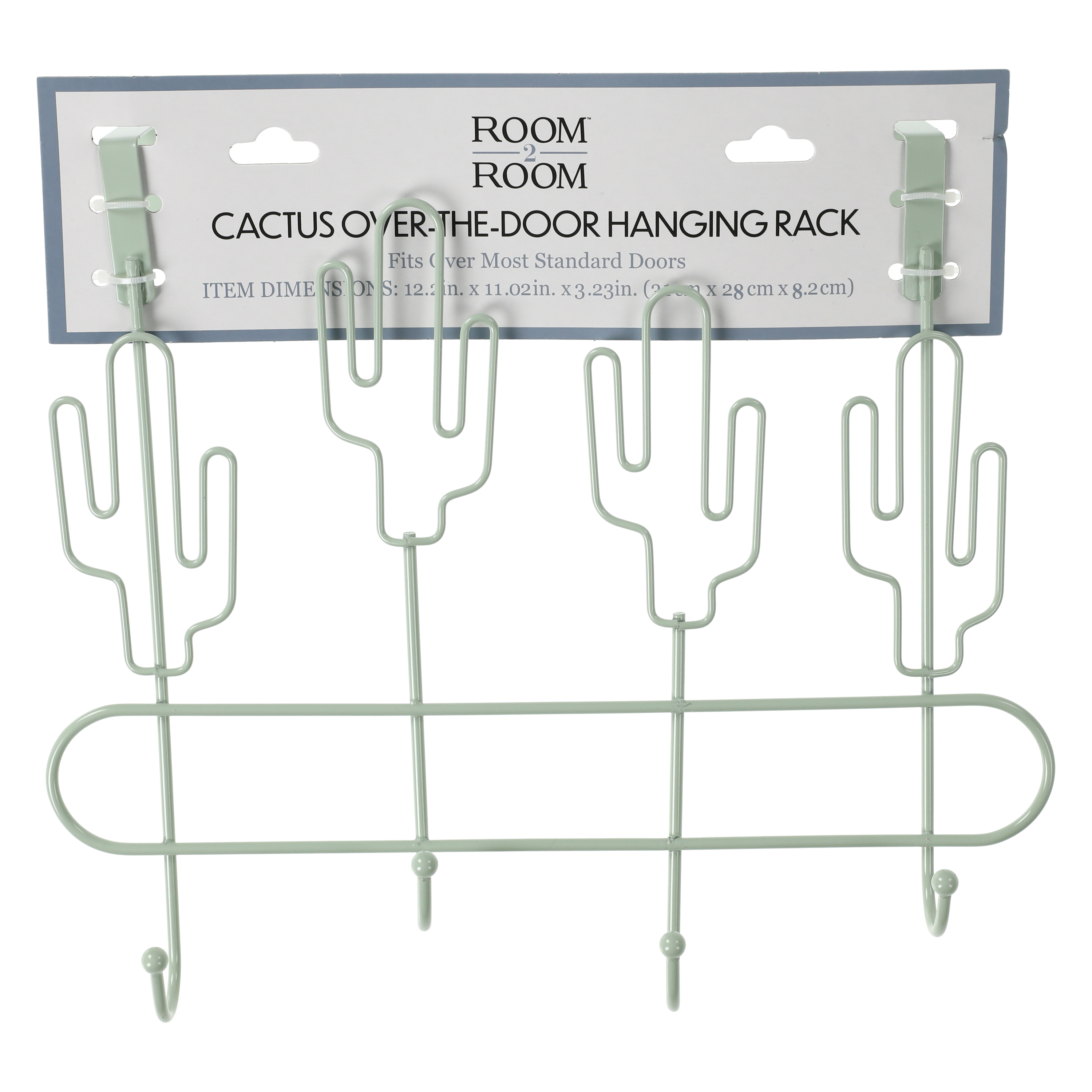 Metal Icon Over-The-Door Hanging Hook Rack