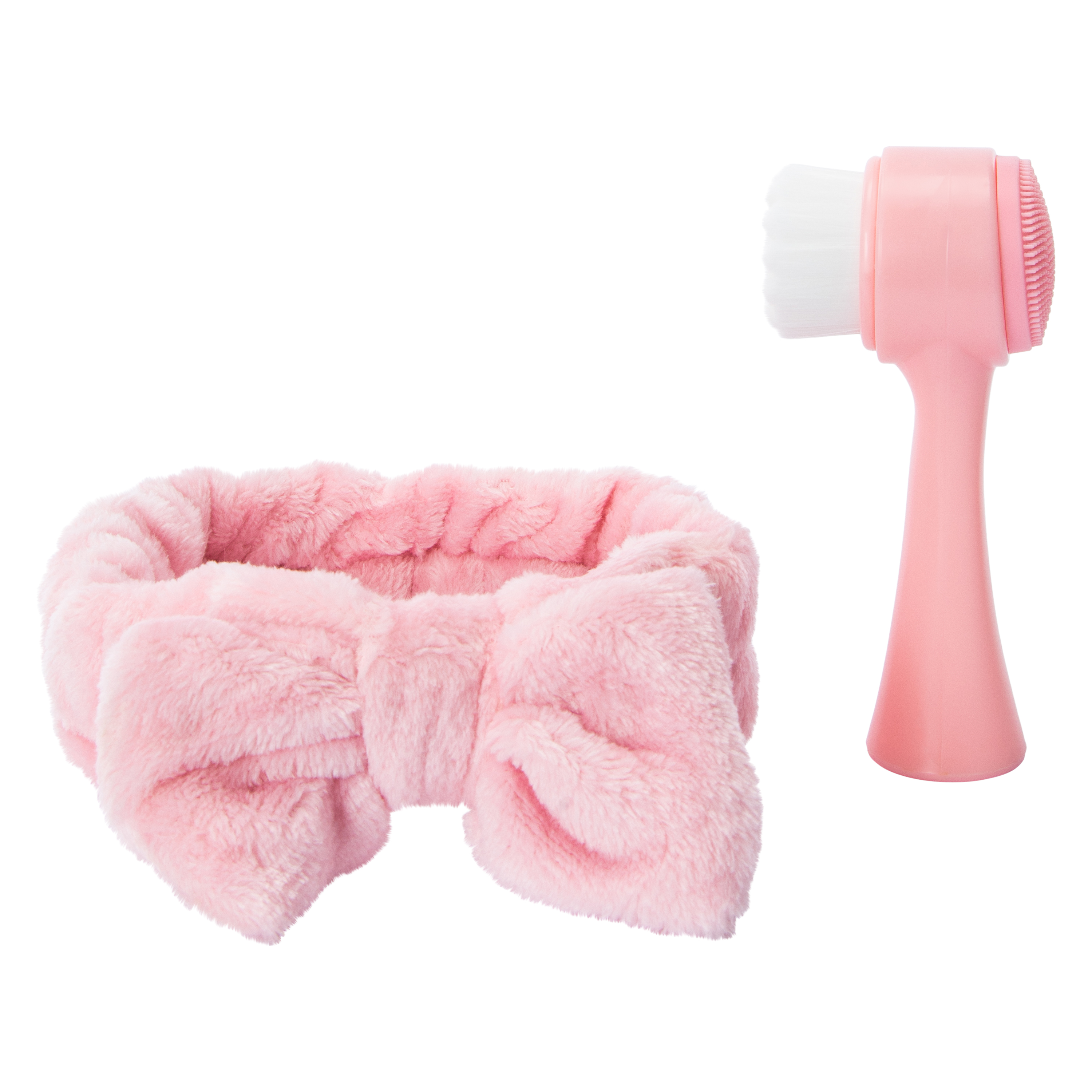 Vivitar® Dual-Sided Facial Brush & Luxury Spa Headband 2-Pack